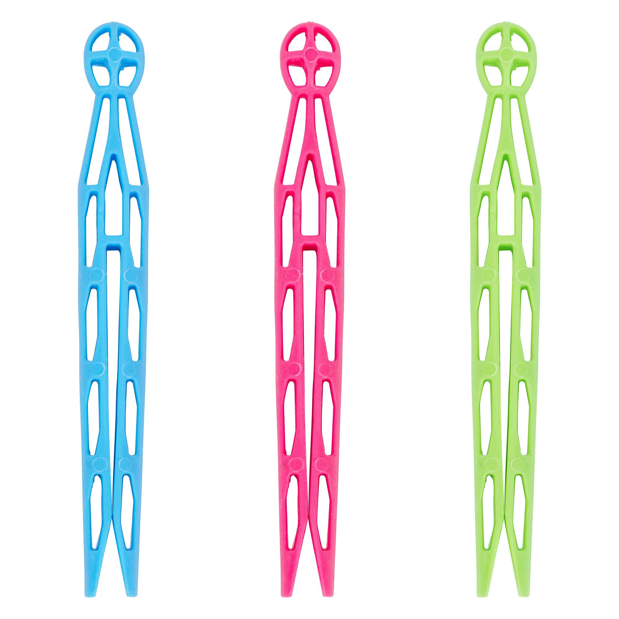 Multi Plastic Dolly Clothes Pegs - Pack of 24
