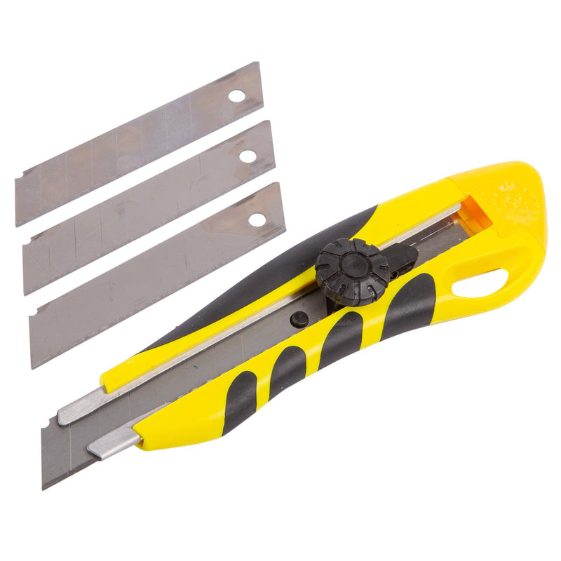 Yellow Retractable Snap-Off Utility Knife Set - By Blackspur