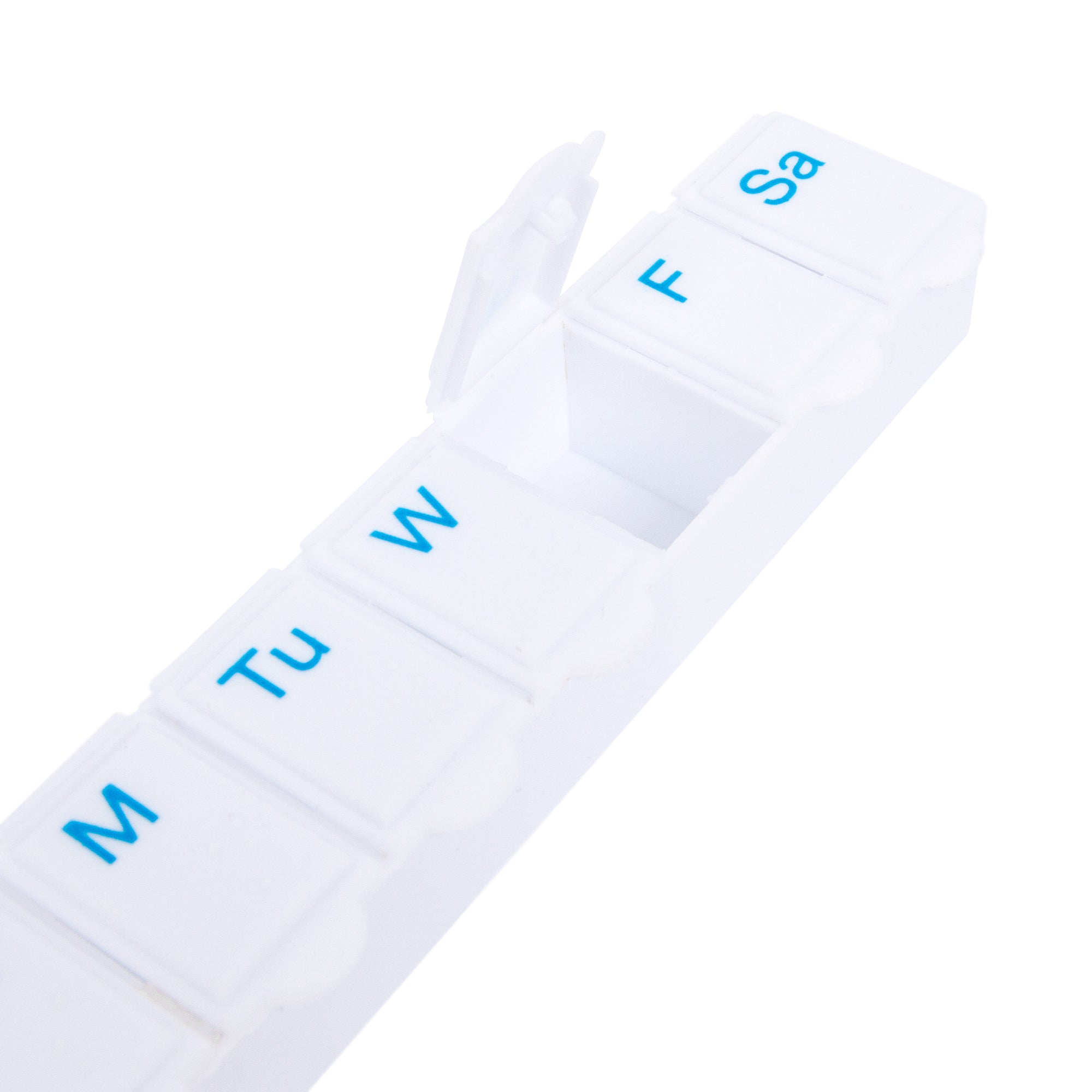 2pc White Plastic Pill Box Set