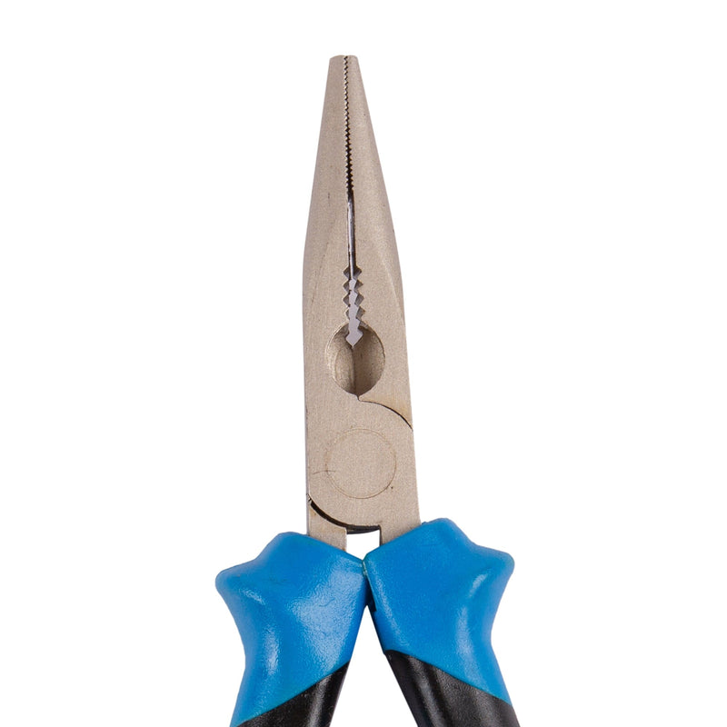 Blue 15cm Forged Steel Long Nose Pliers - By Pro User