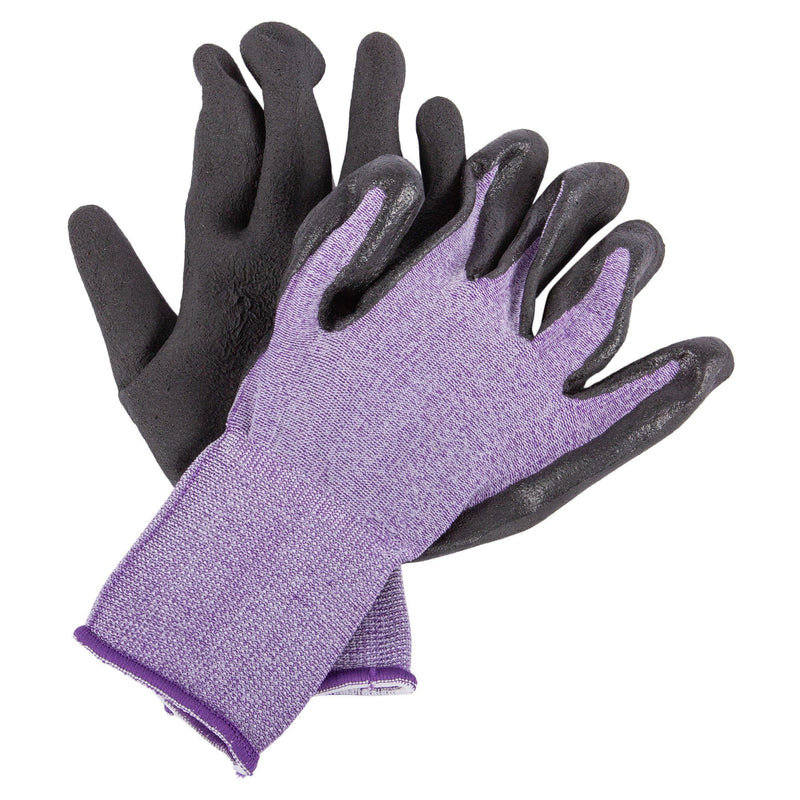 Purple M Ladies PVC-Coated Work Gloves - By Blackspur