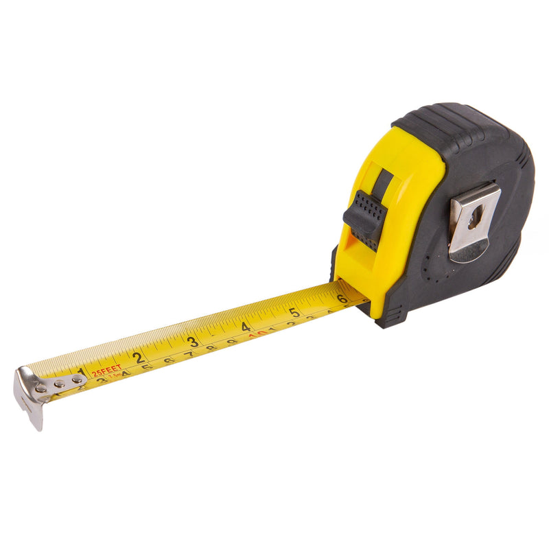 Yellow Dual-Blade 7.5m x 25mm Retractable Tape Measure - By Blackspur