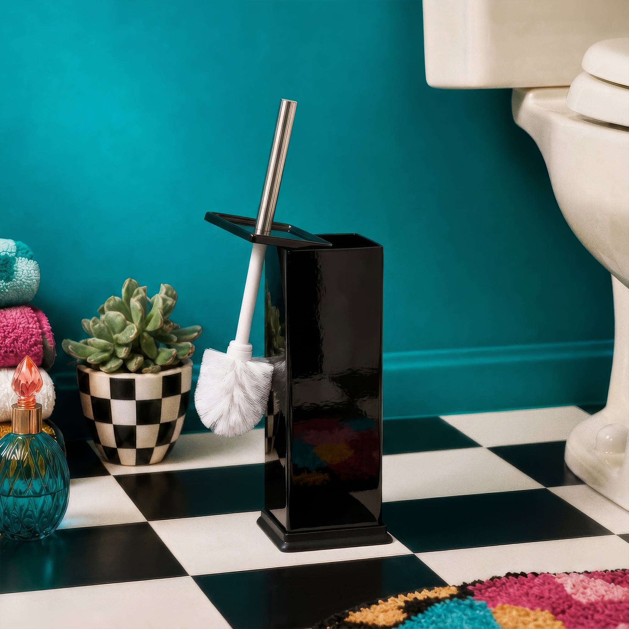 Black Square Toilet Brush