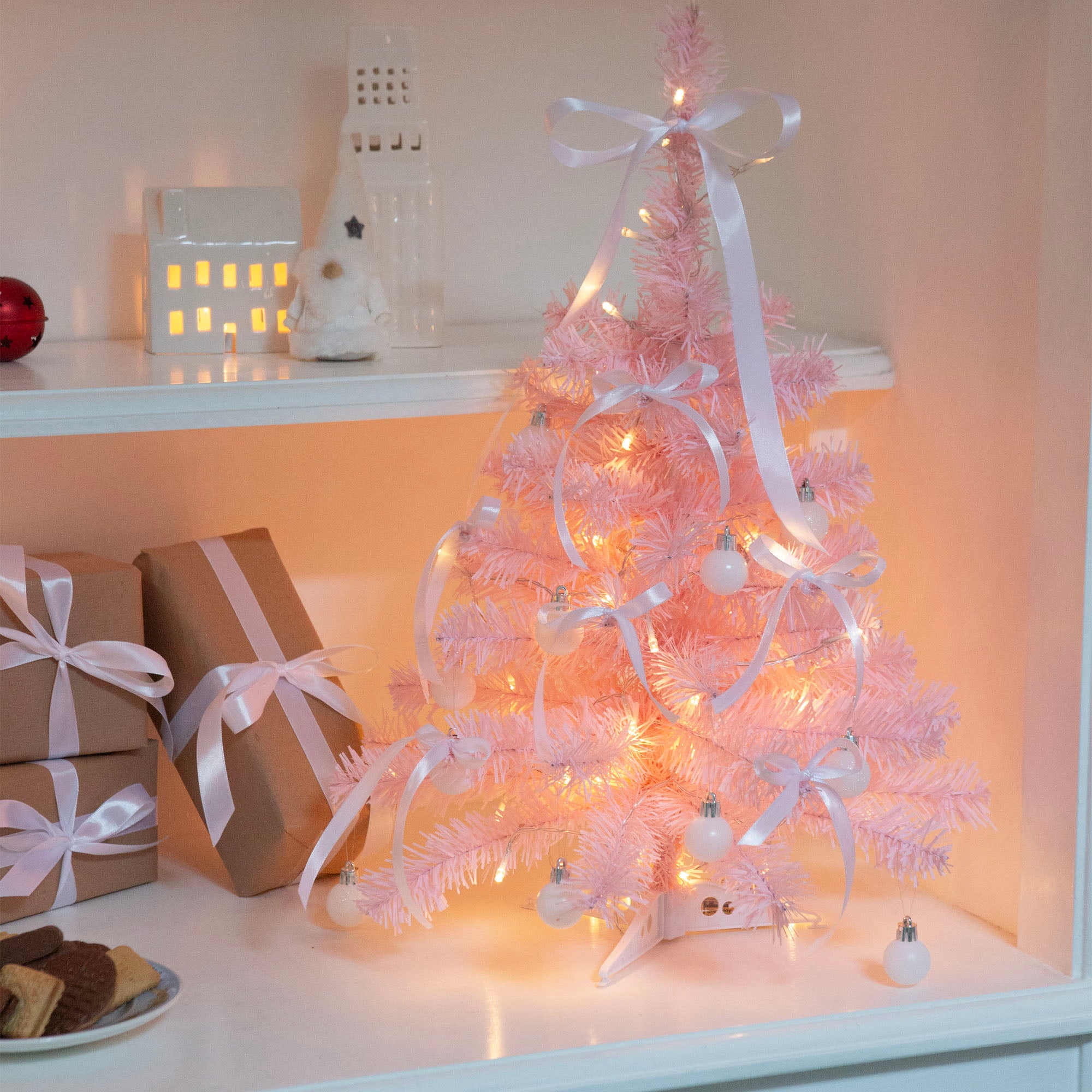Artificial Christmas Tree - 2ft - Pink