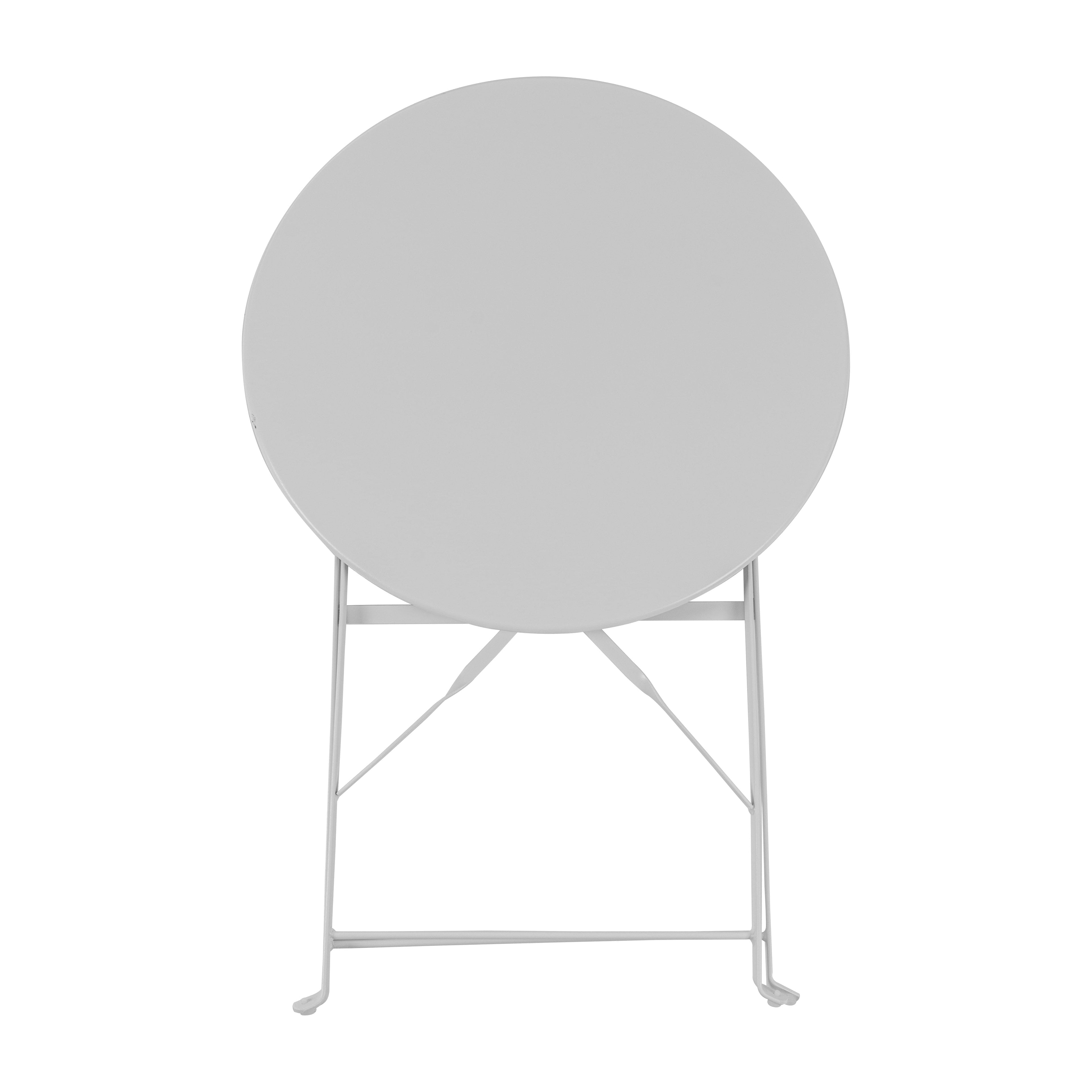 White Two-Seater Round Bistro Set