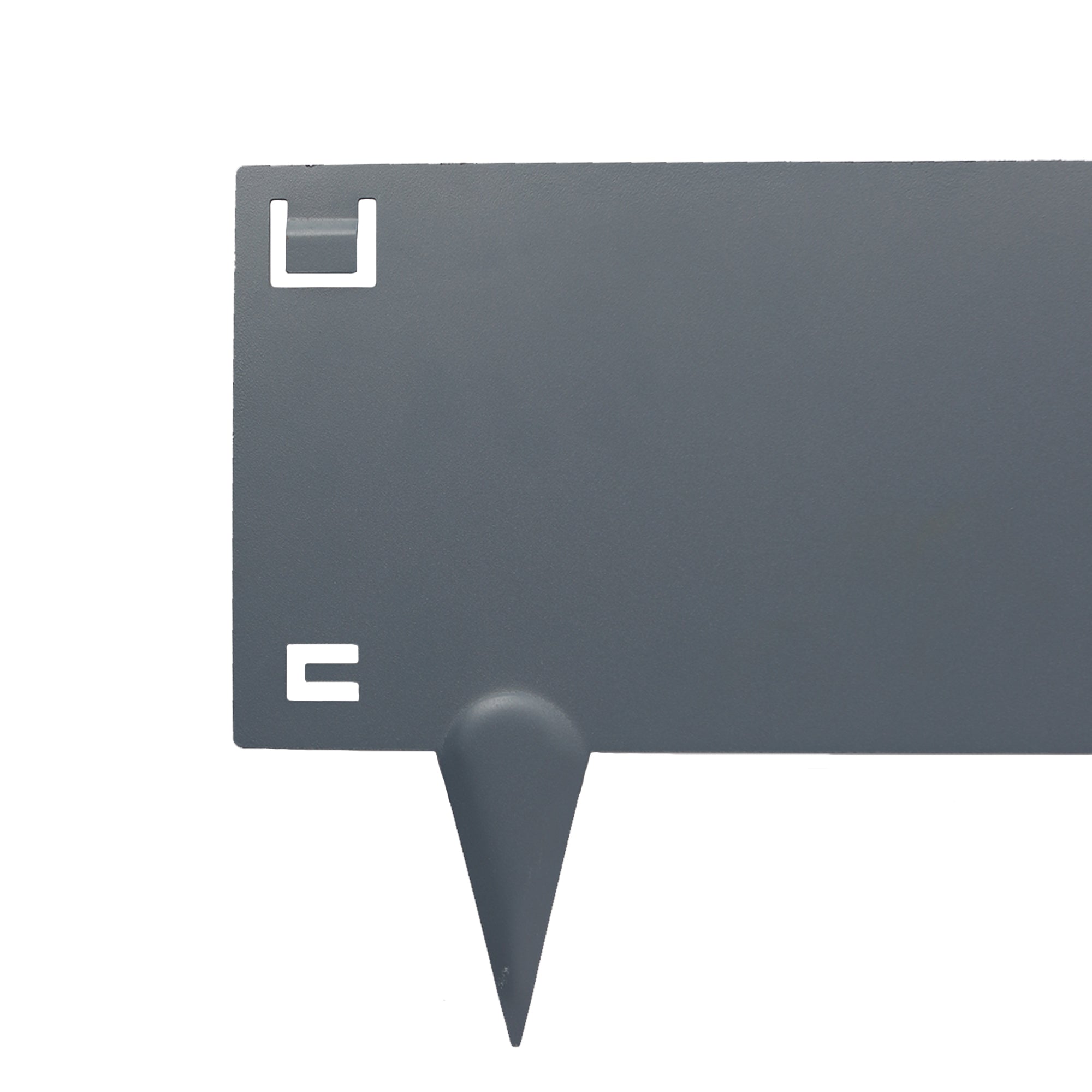 5pc Grey Steel Lawn Edging Set - 5m x 16cm