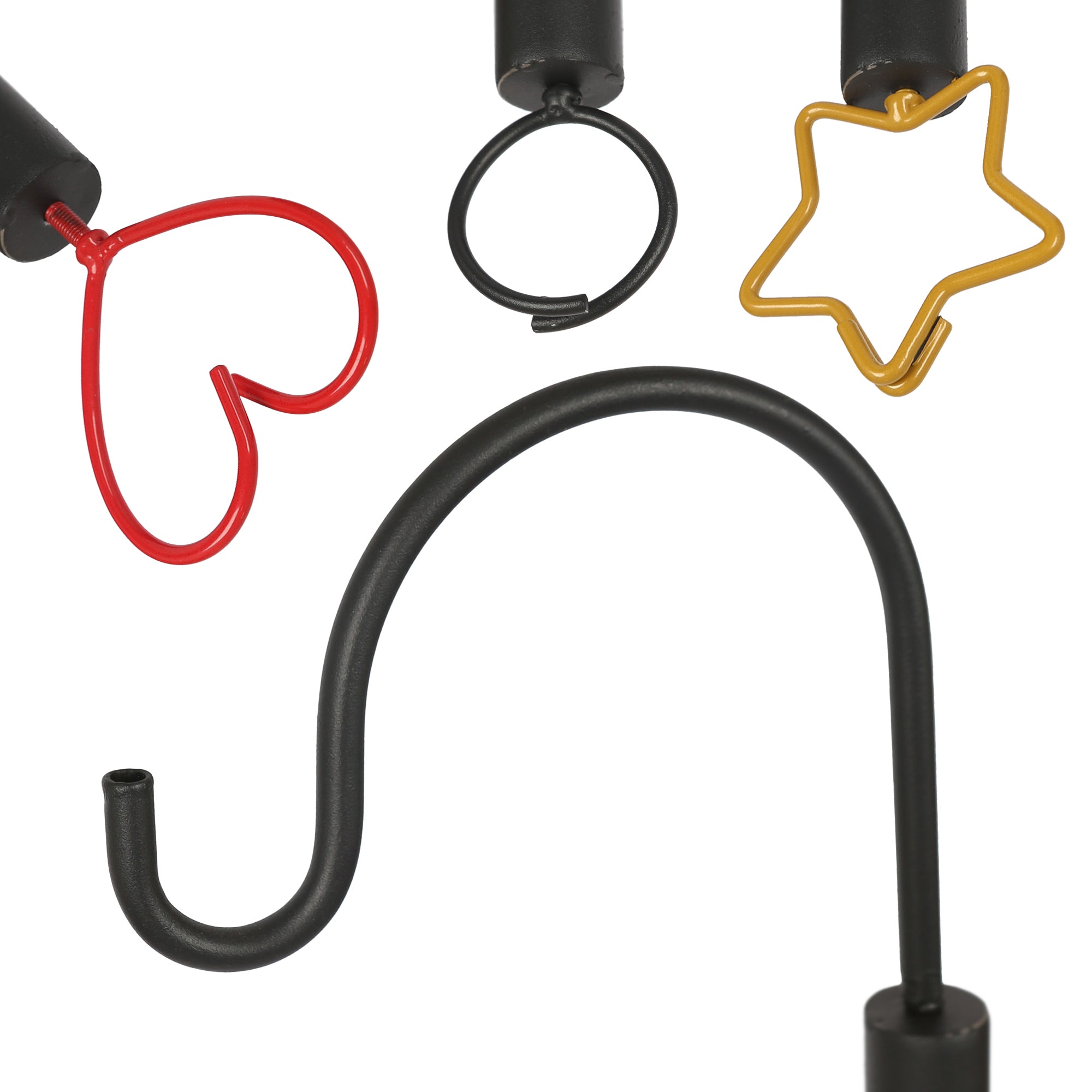 Outdoor Iron Festoon Pole - 0.6-2.5M - Black