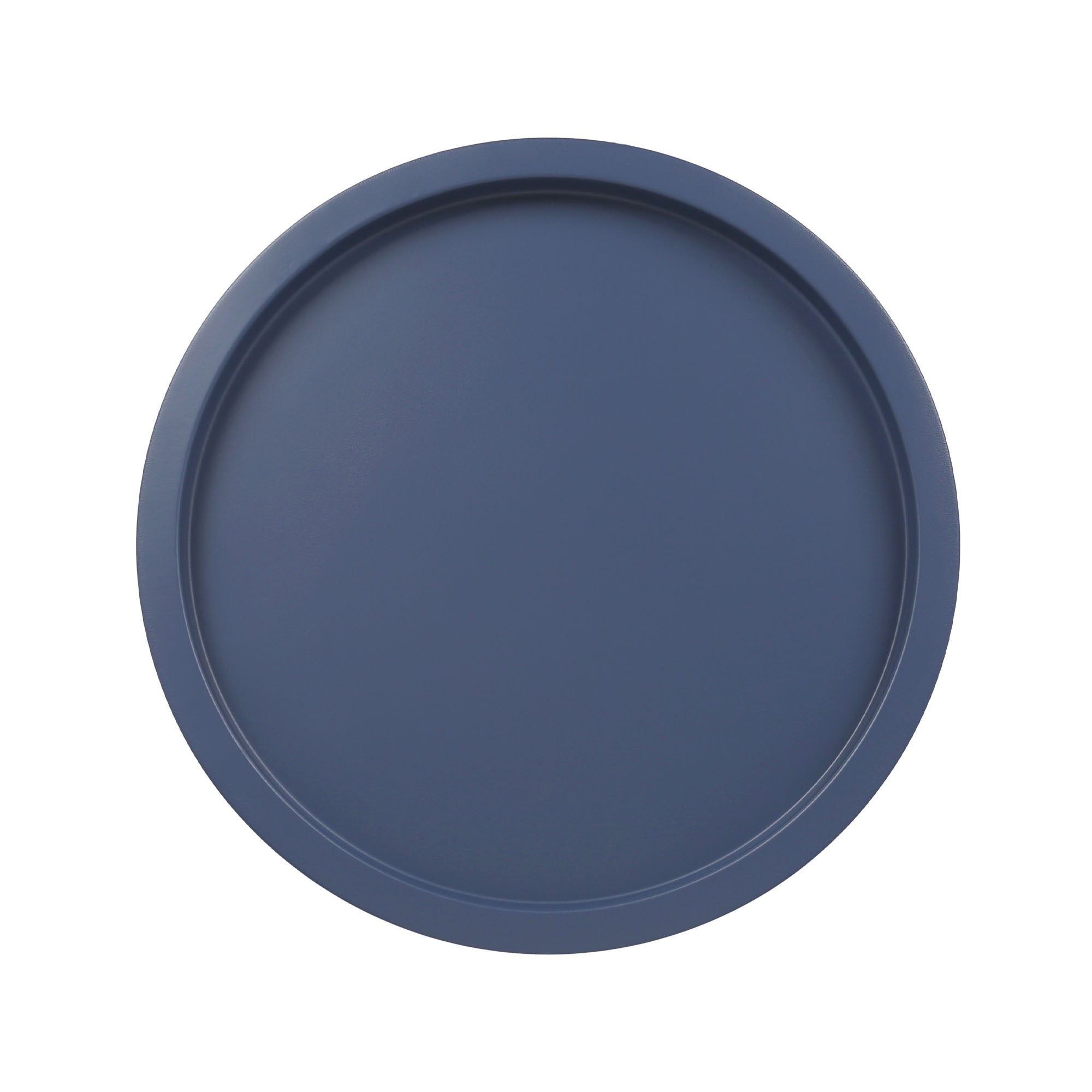 Navy Round Steel Tray Table