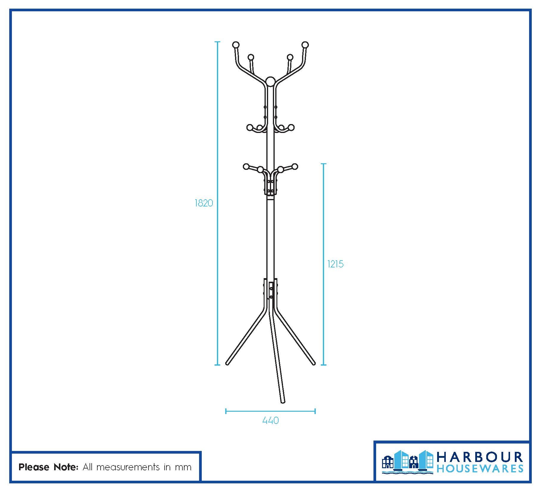 Black Free-Standing Steel Coat Rack