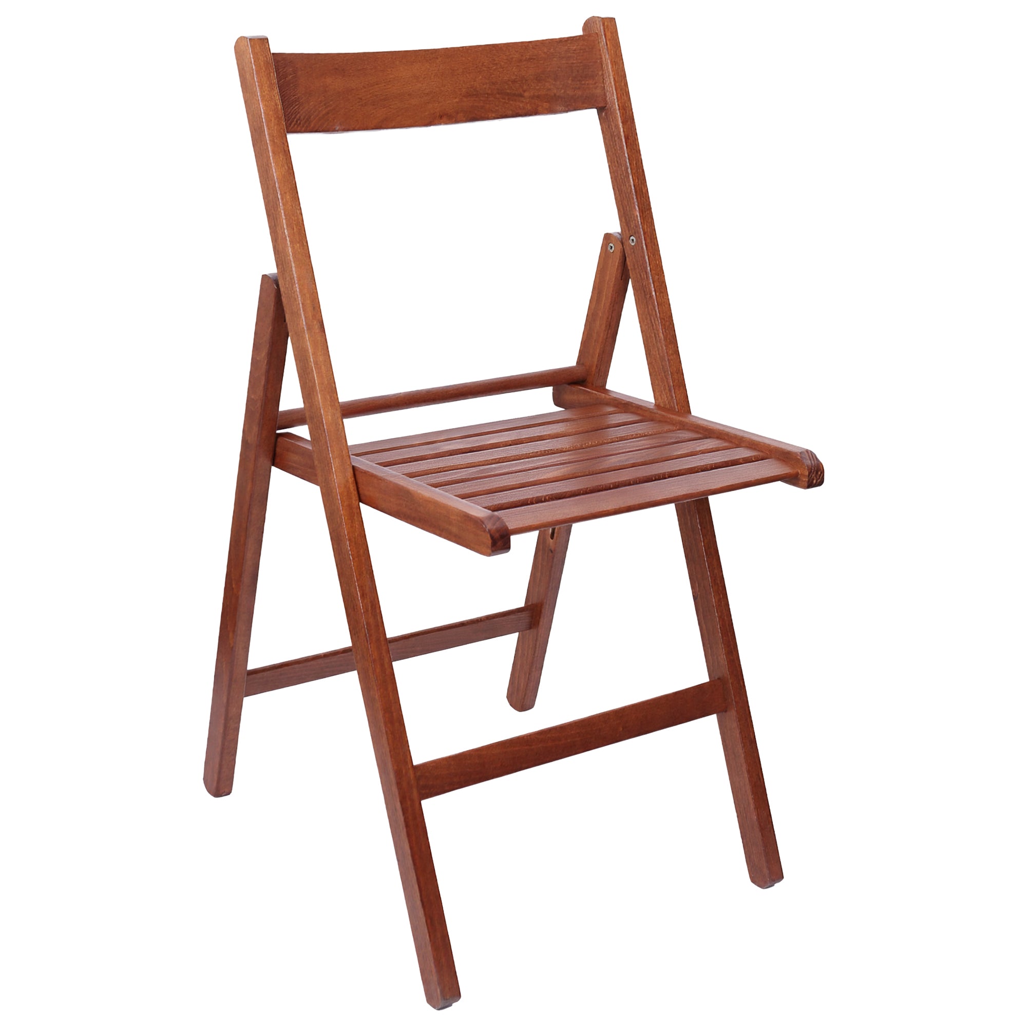 Brown Beech Wood Folding Chair