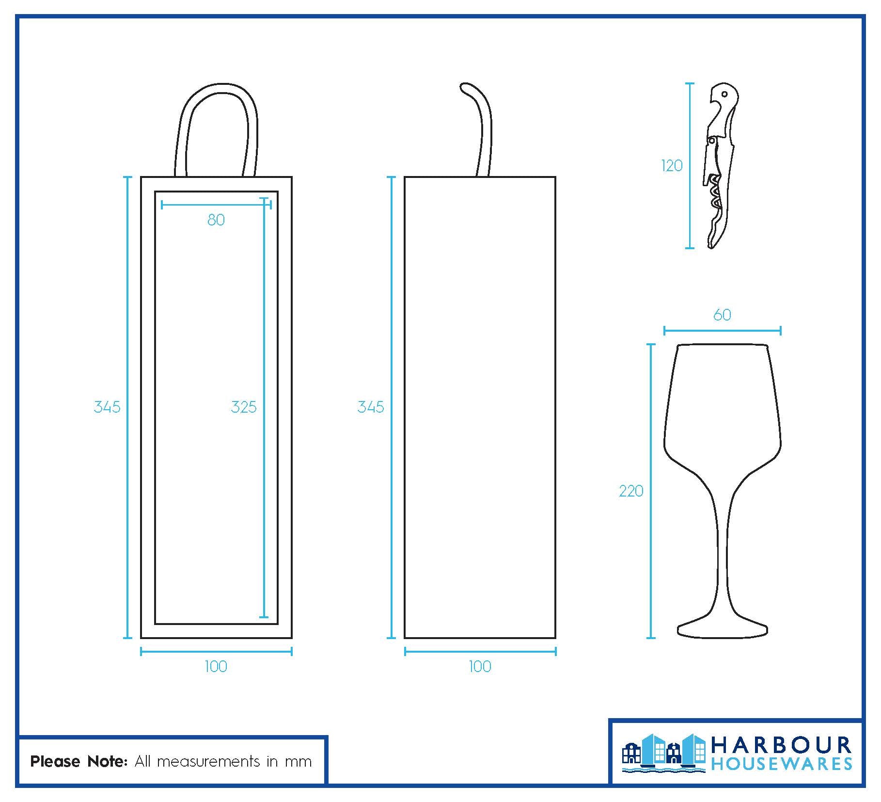 8pc Wooden Wine Box Set with Corkscrew & Glasses