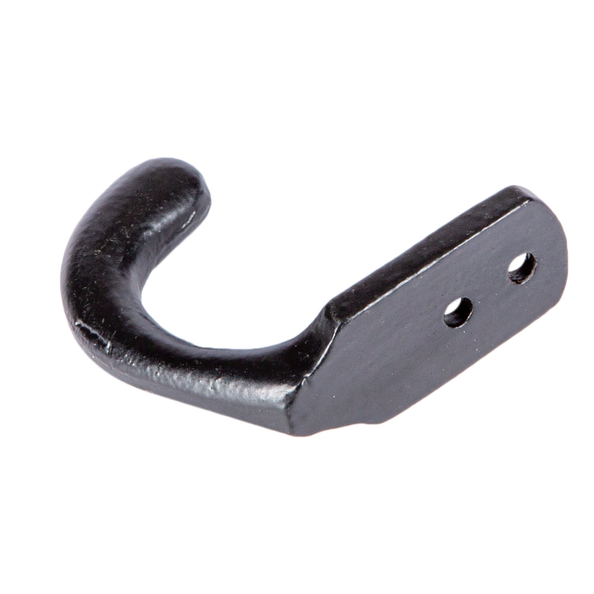20mm x 55mm Black Single Coat Hook