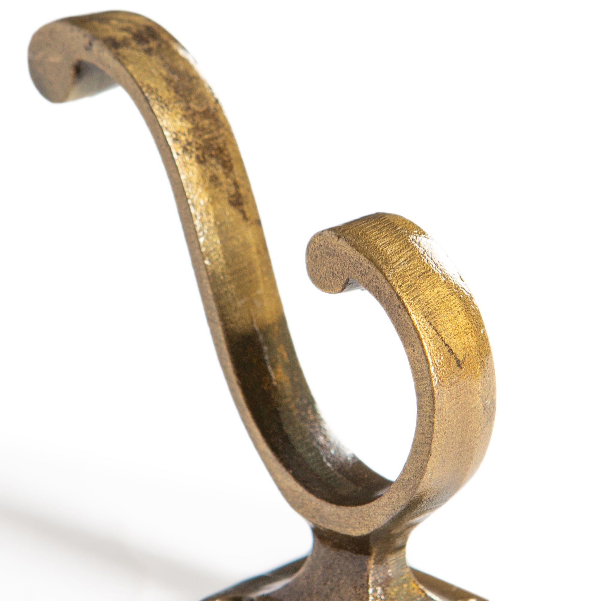 35mm x 80mm Brass Square Back Hat & Coat Hook