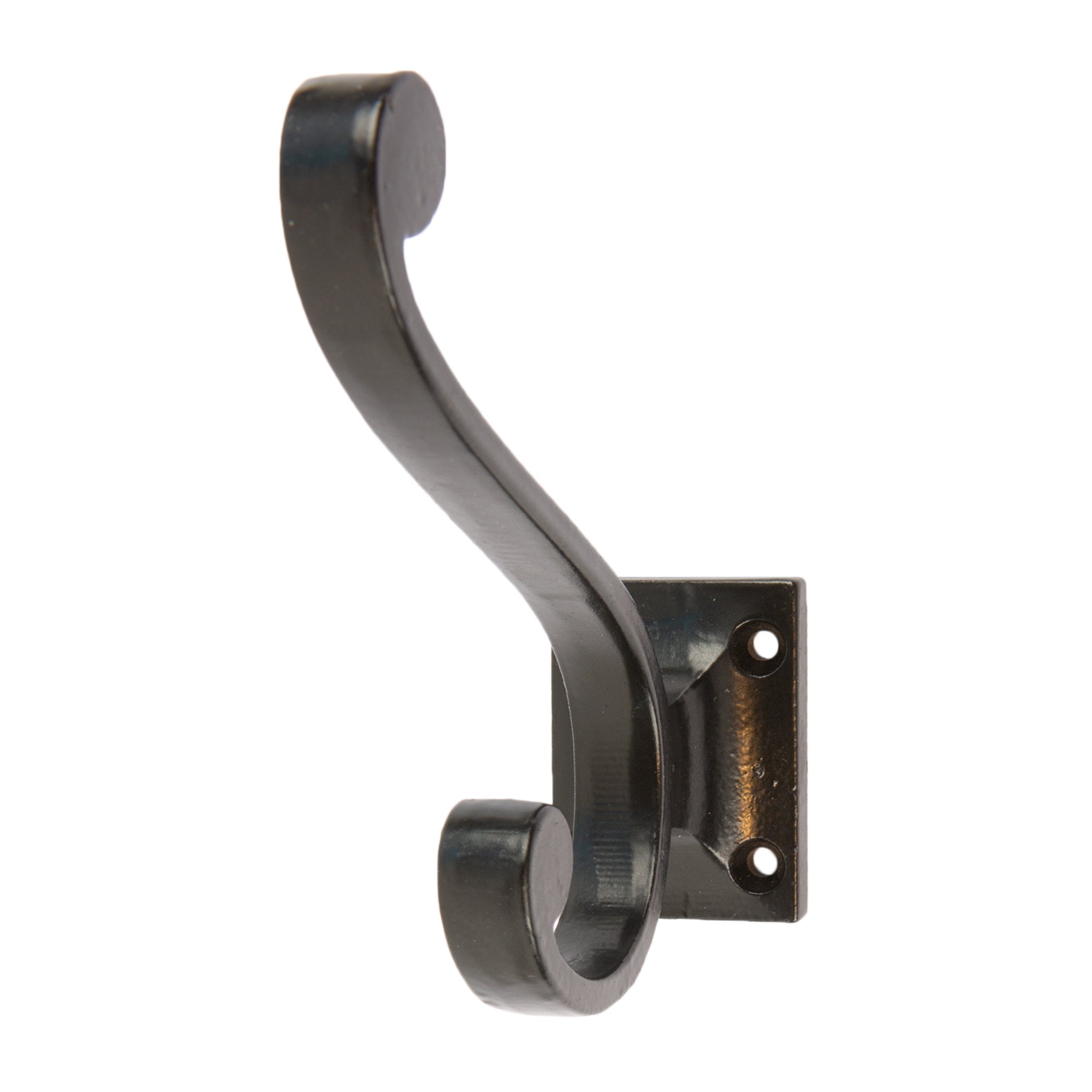 35mm x 105mm Black Square Back Hat & Coat Hook