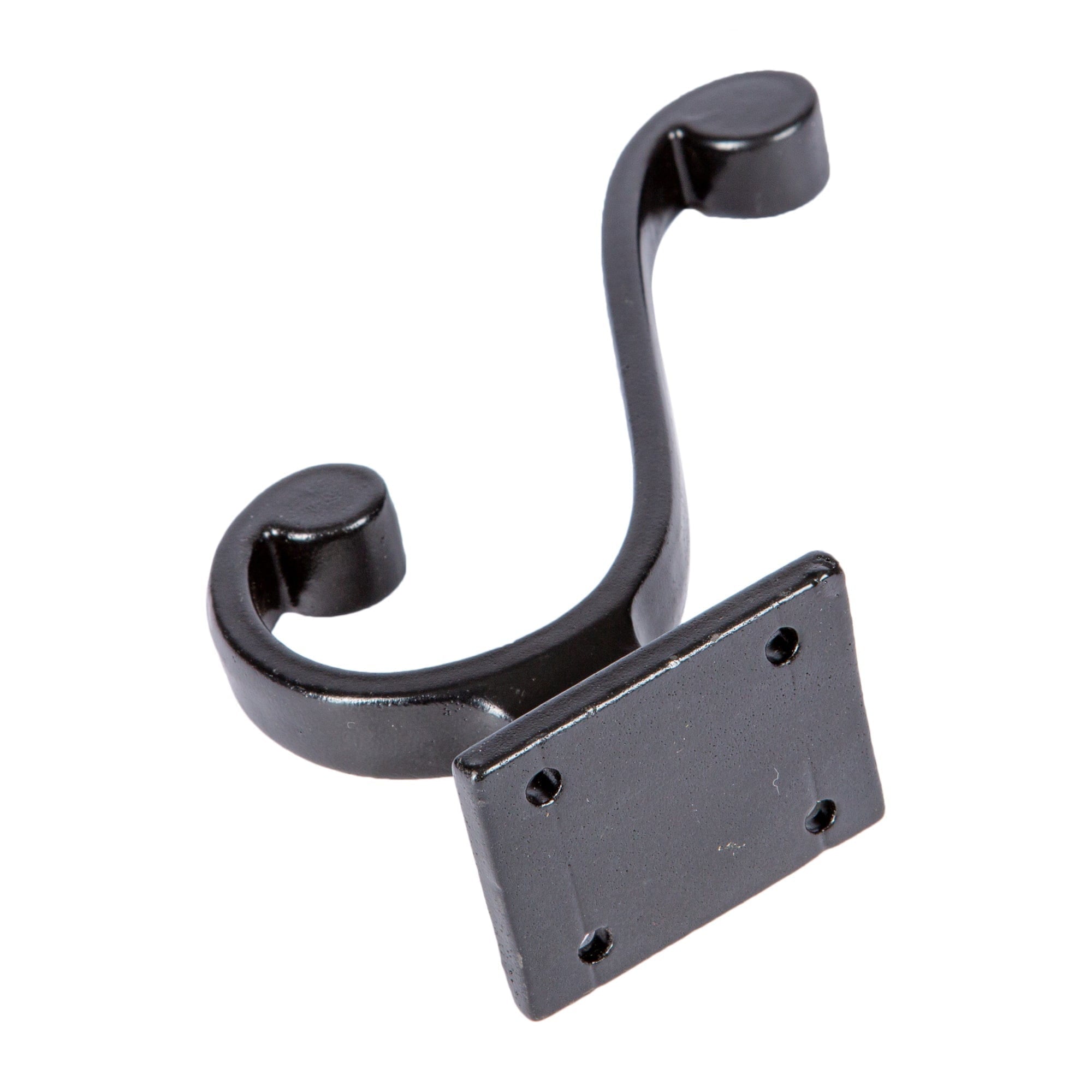 35mm x 105mm Black Square Back Hat & Coat Hook