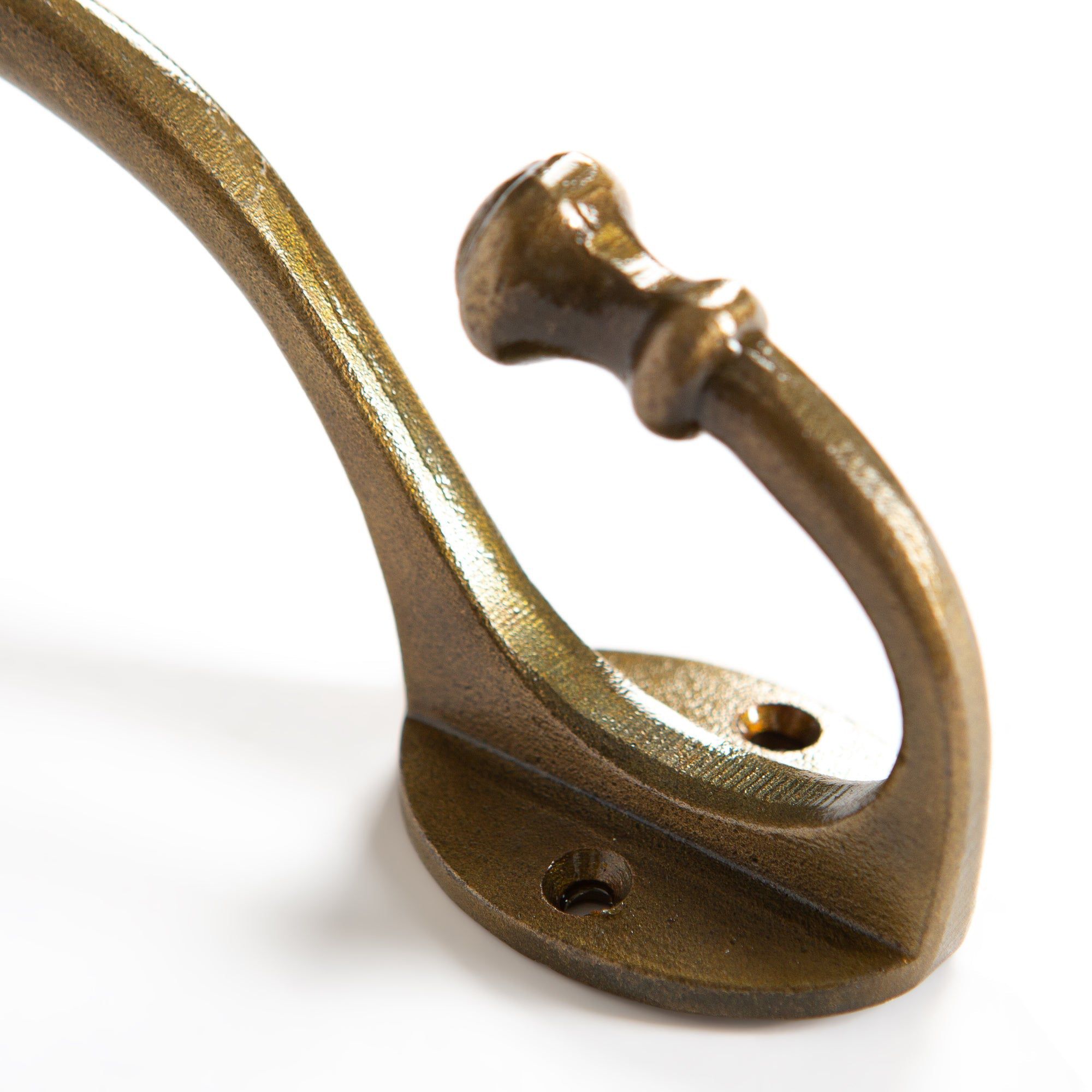 35mm x 135mm Brass Ball End Hat & Coat Hook