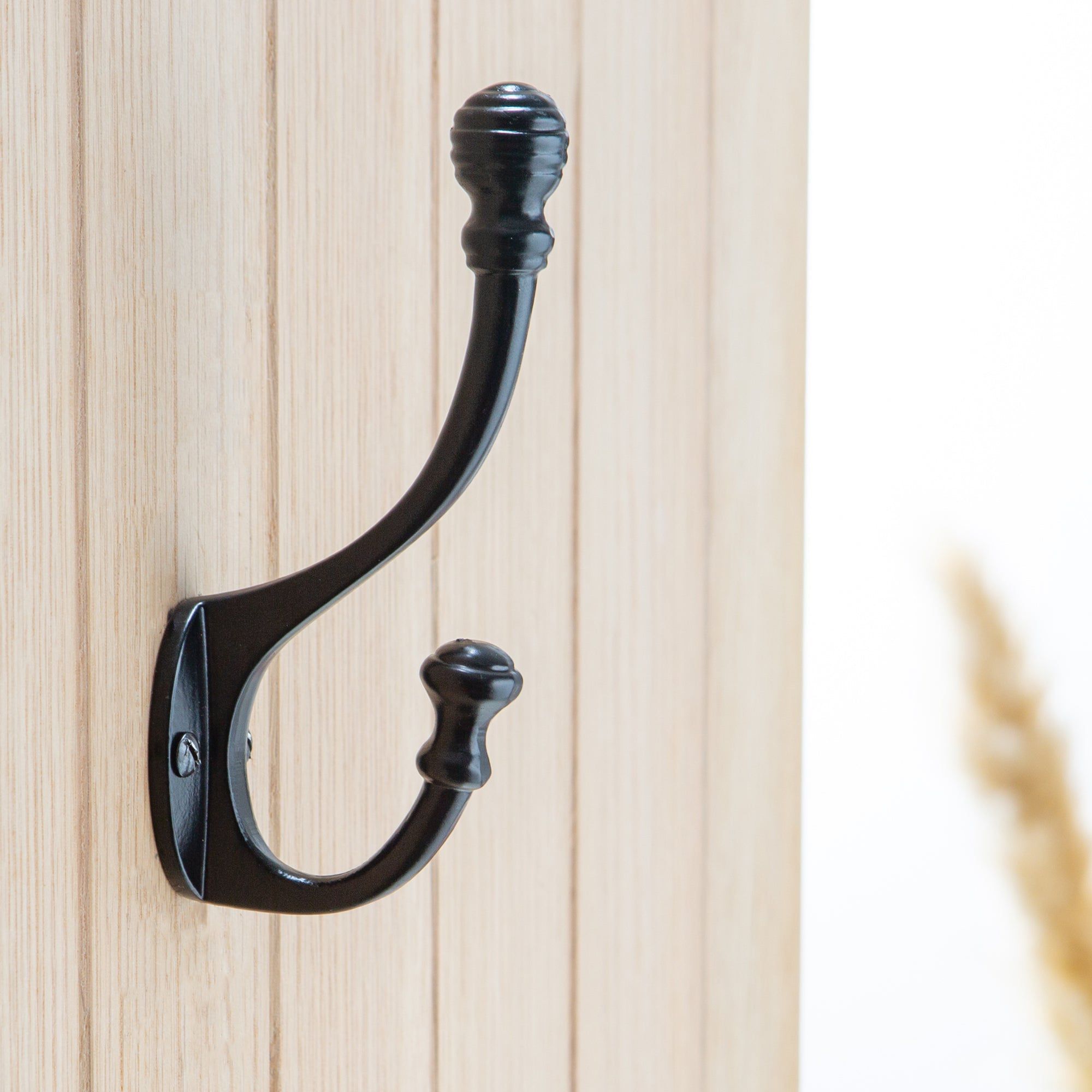 35mm x 135mm Brass Ball End Hat & Coat Hook