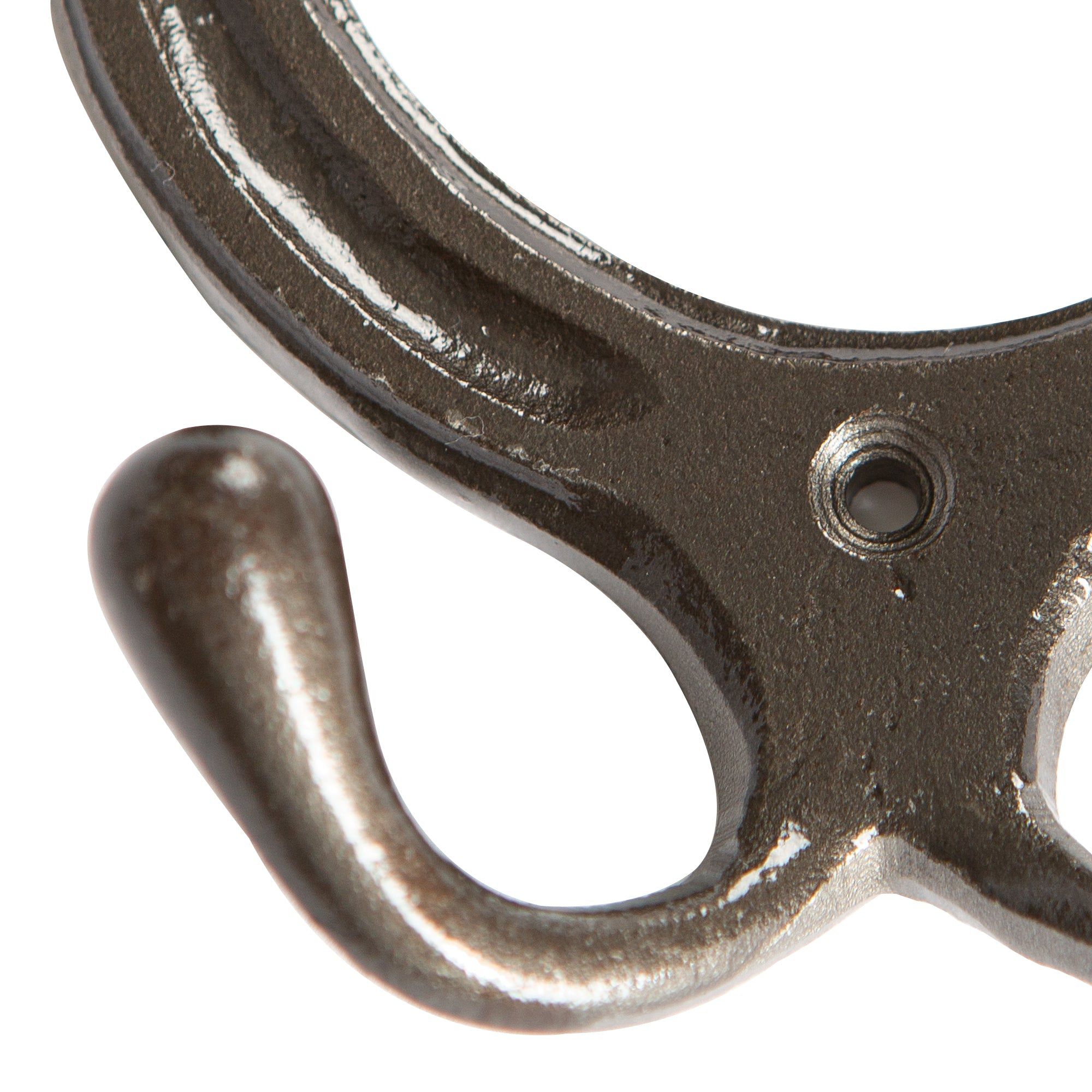 100mm x 110mm Raw Horse Shoe Double Coat Hook