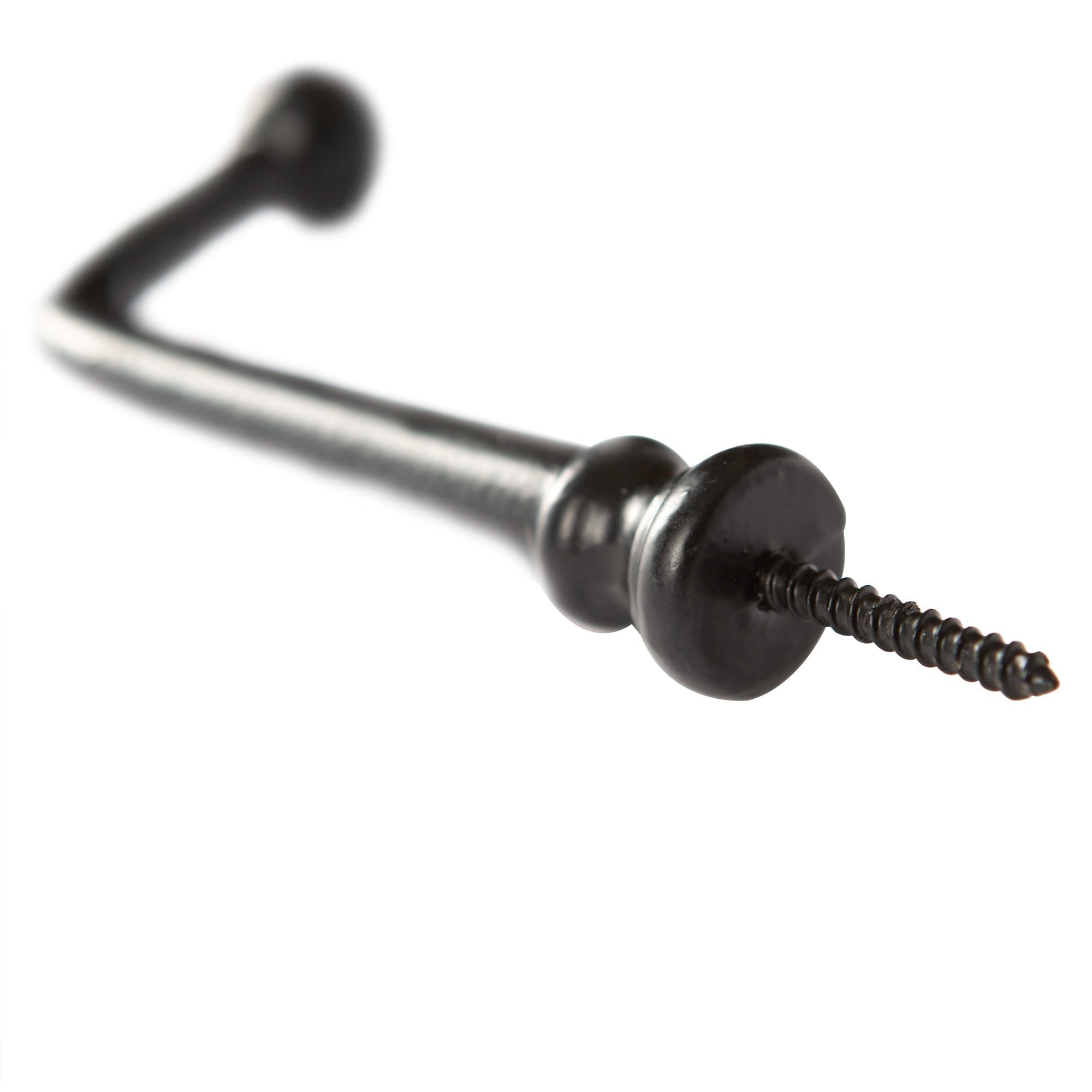20mm x 60mm Black Flat Top Screw Hook