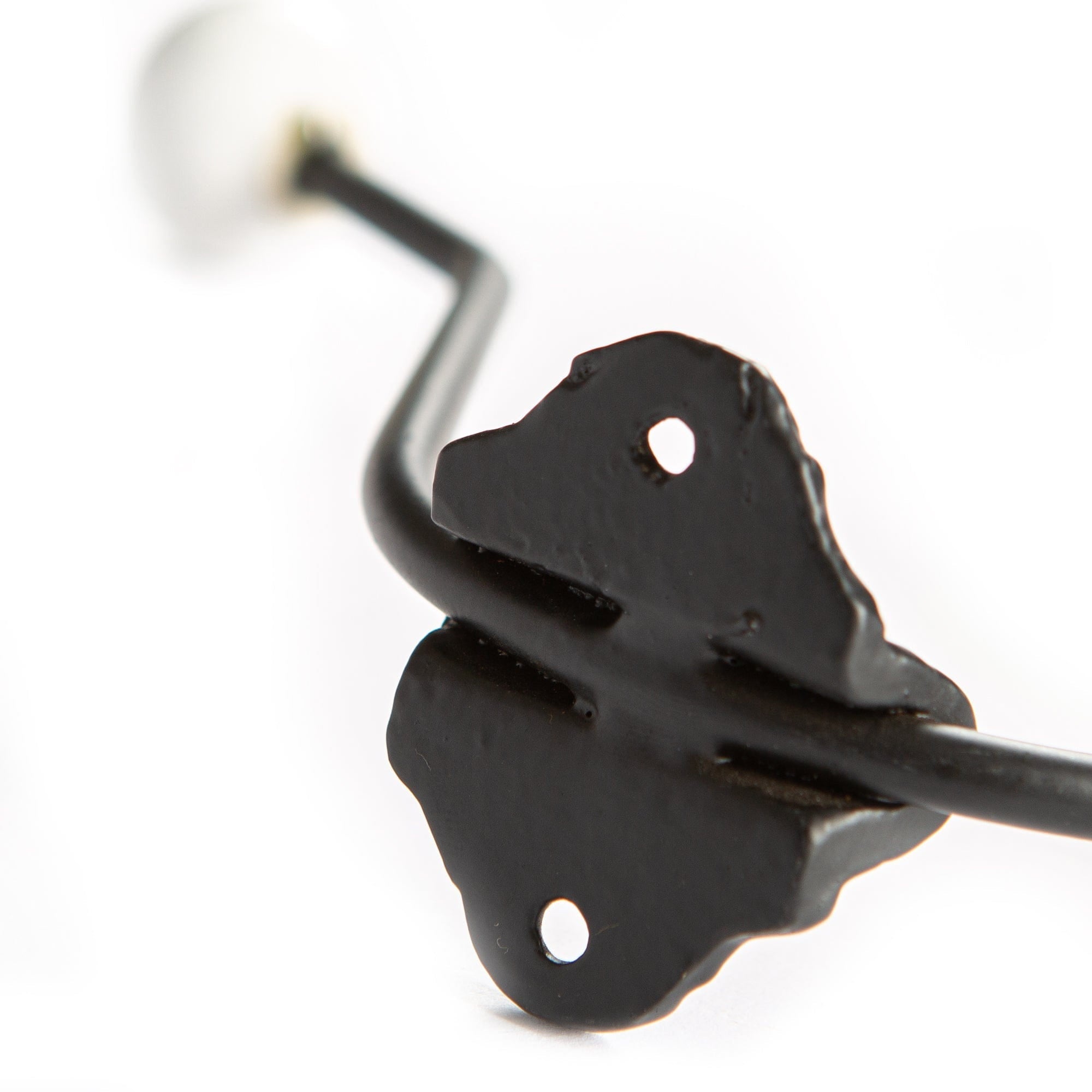 50mm x 180mm White Ceramic Ball Hat & Coat Hook