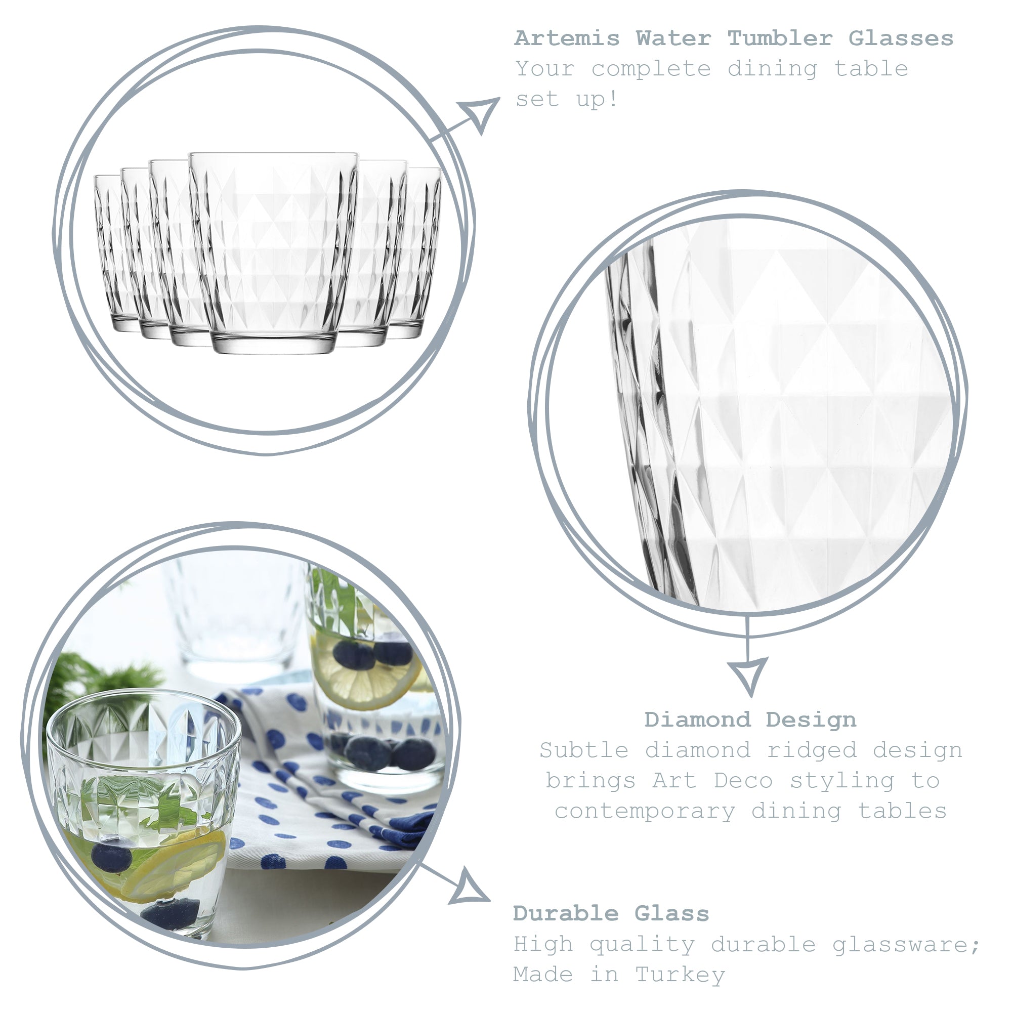 340ml Artemis Tumblers - Pack of Six