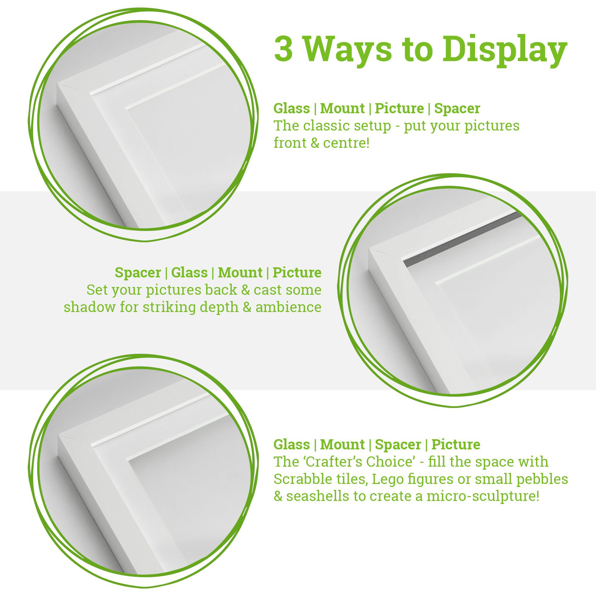 White Photo Size 4" x 6" Picture Mount for A5 Frame