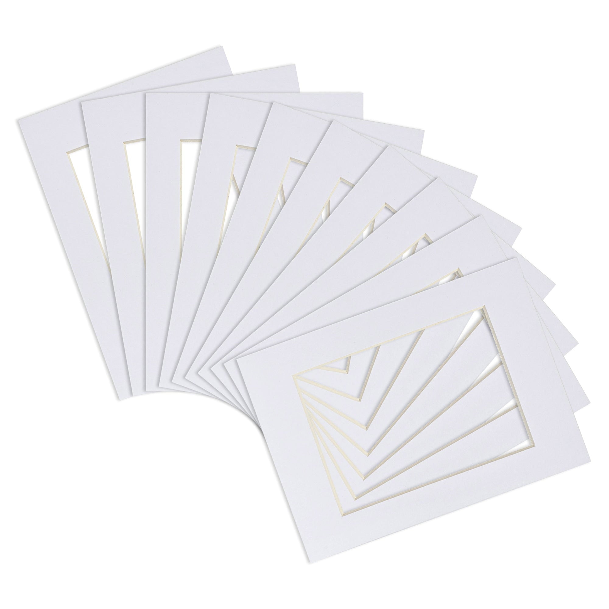 White Photo Size 4" x 6" Picture Mounts for A5 Frame - Pack of 10 - By Nicola Spring