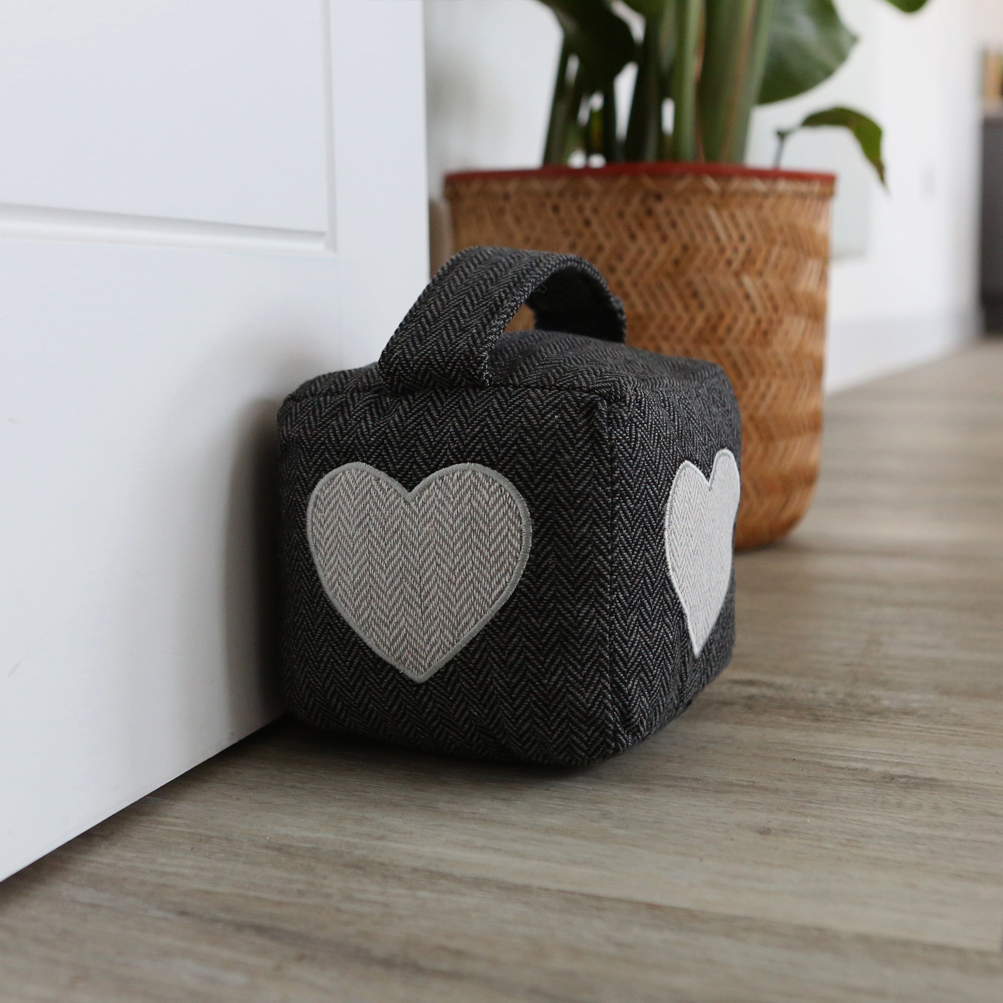 Heart Herringbone Door Stop