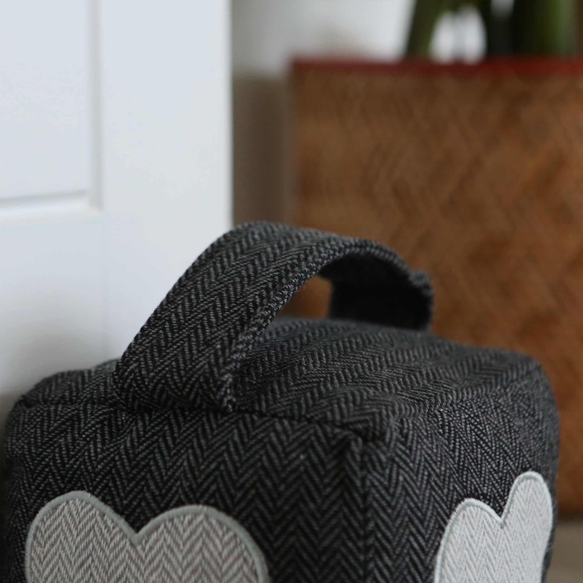 Heart Herringbone Door Stop