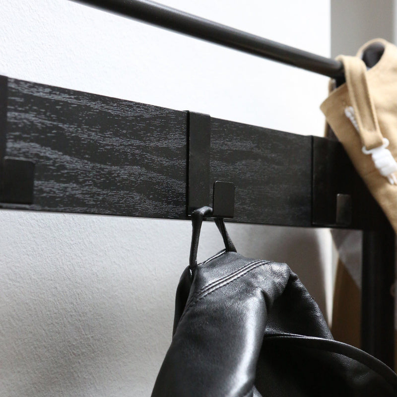Square Steel Coat Rack with Shoe Storage Bench - By Harbour Housewares