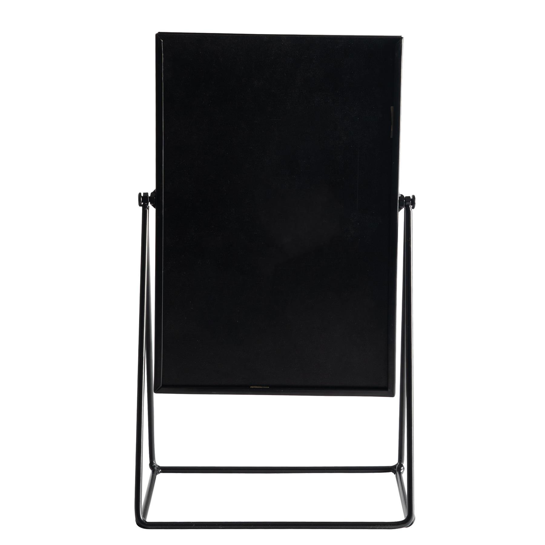 22cm x 39cm Black Square Dressing Table Mirror