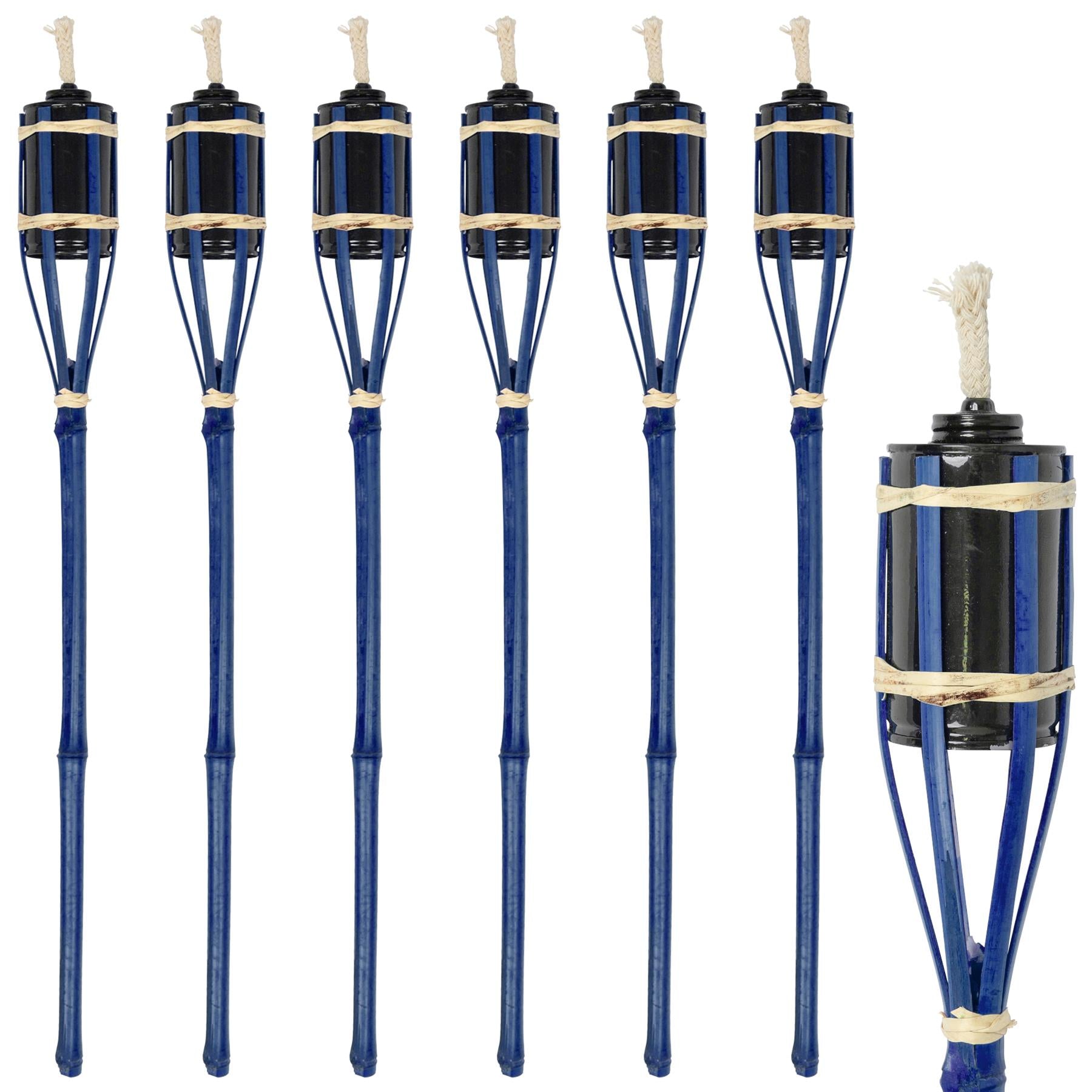 Blue Bamboo 60cm Garden Fire Torches - Pack of Six