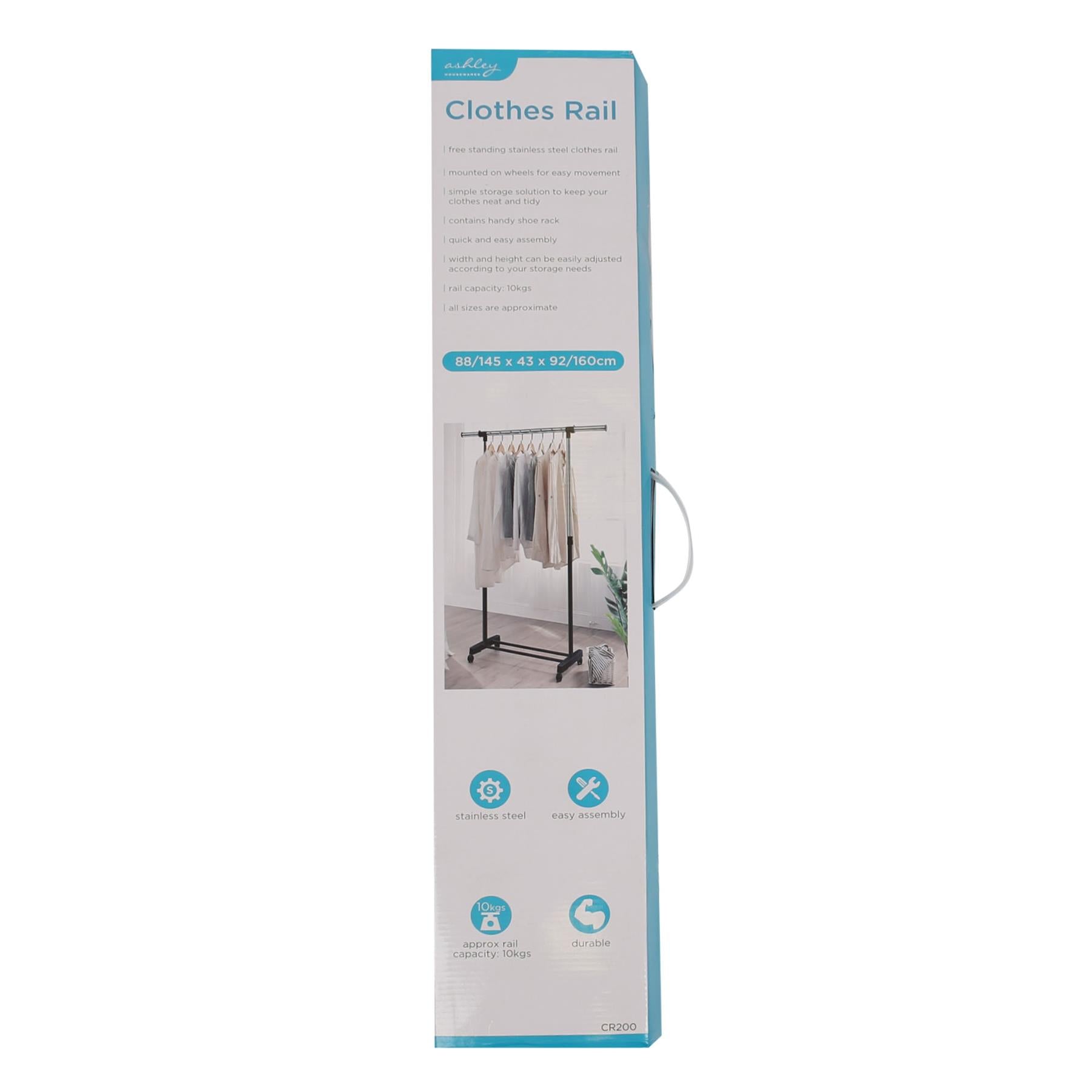 Adjustable Clothes Rail - Black