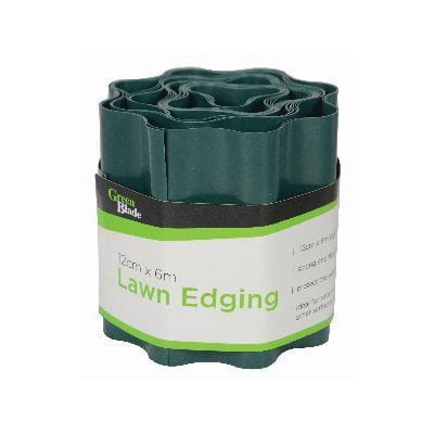 Green Plastic Flexible Lawn Edging - 12cm x 6m - By Green Blade