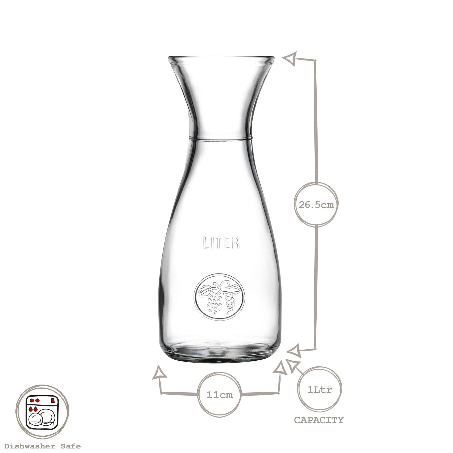 1L Bacchus Glass Carafe