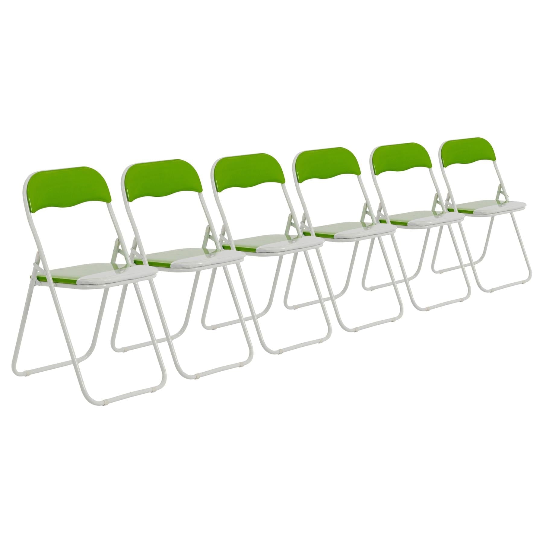 Green Wave Padded Folding Chair - Pack of Six