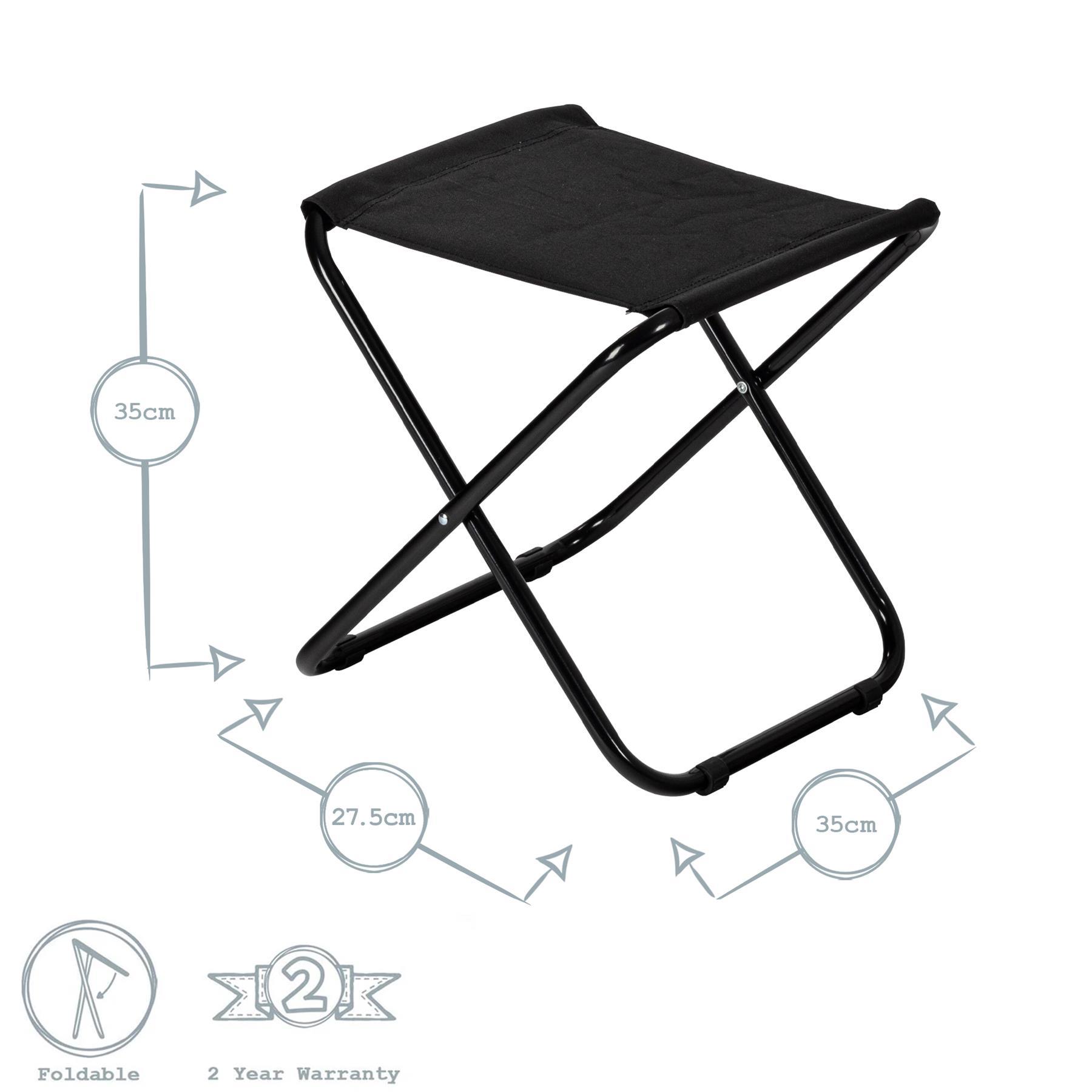 Black Classic Folding Stool