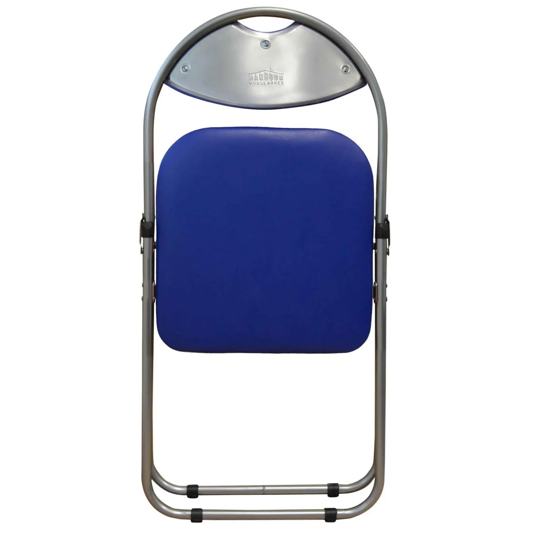 Blue Curved Padded Folding Chair