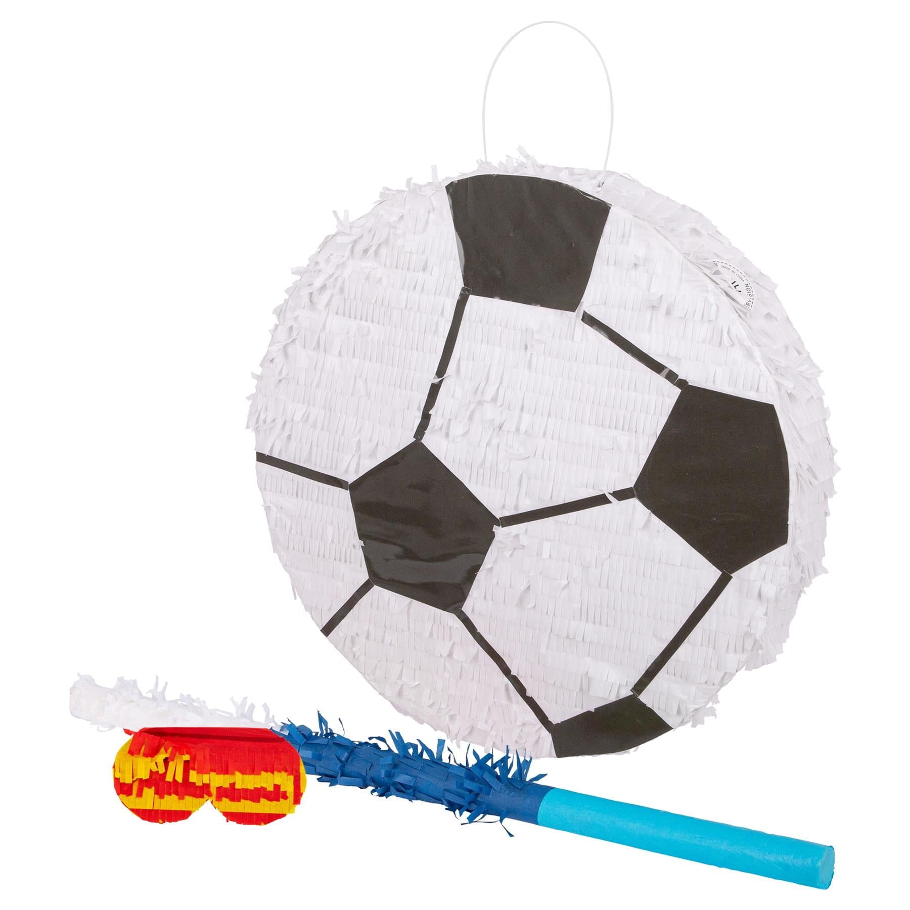3pc Large Football Pinata Set with Stick & Blindfold