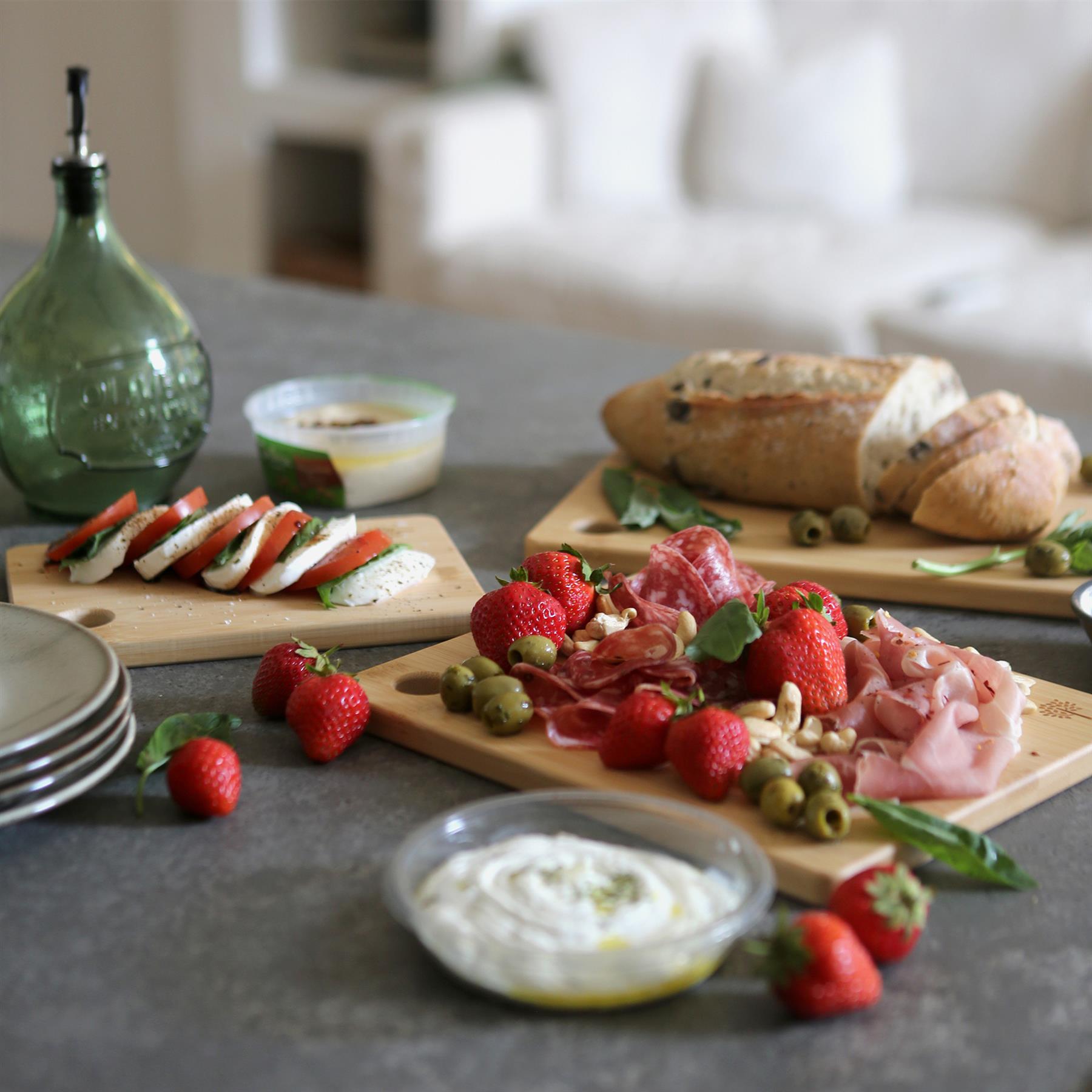 3 Piece Bamboo Chopping Board Set