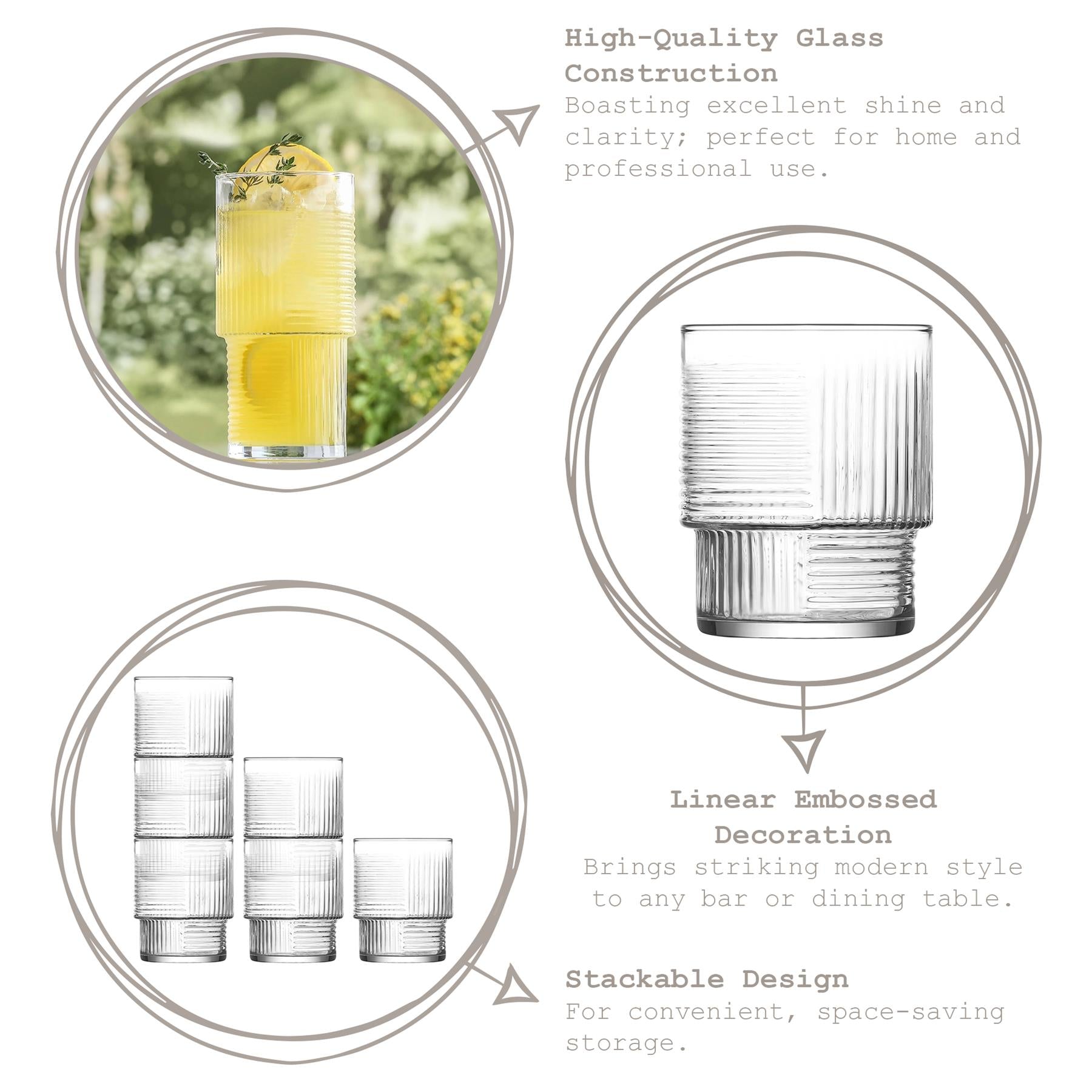 7pc 1.2L Helen Glass Carafe & Tumblers Set