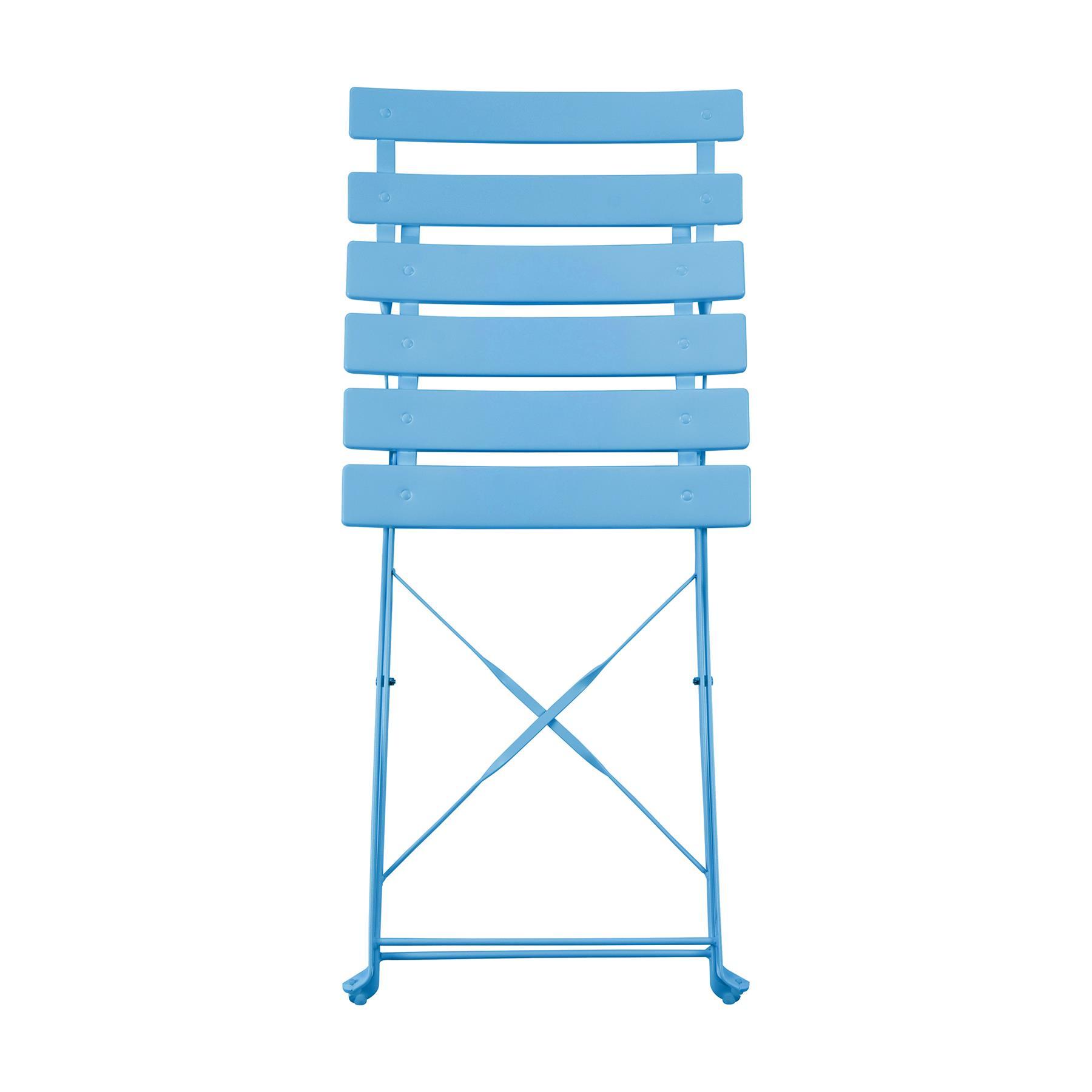 Light Blue Two-Seater Round Bistro Set