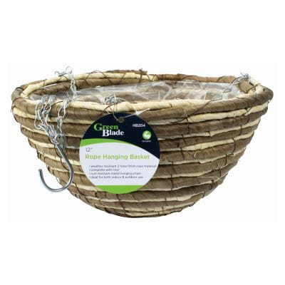 Rope Hanging Basket - 30cm - By Green Blade