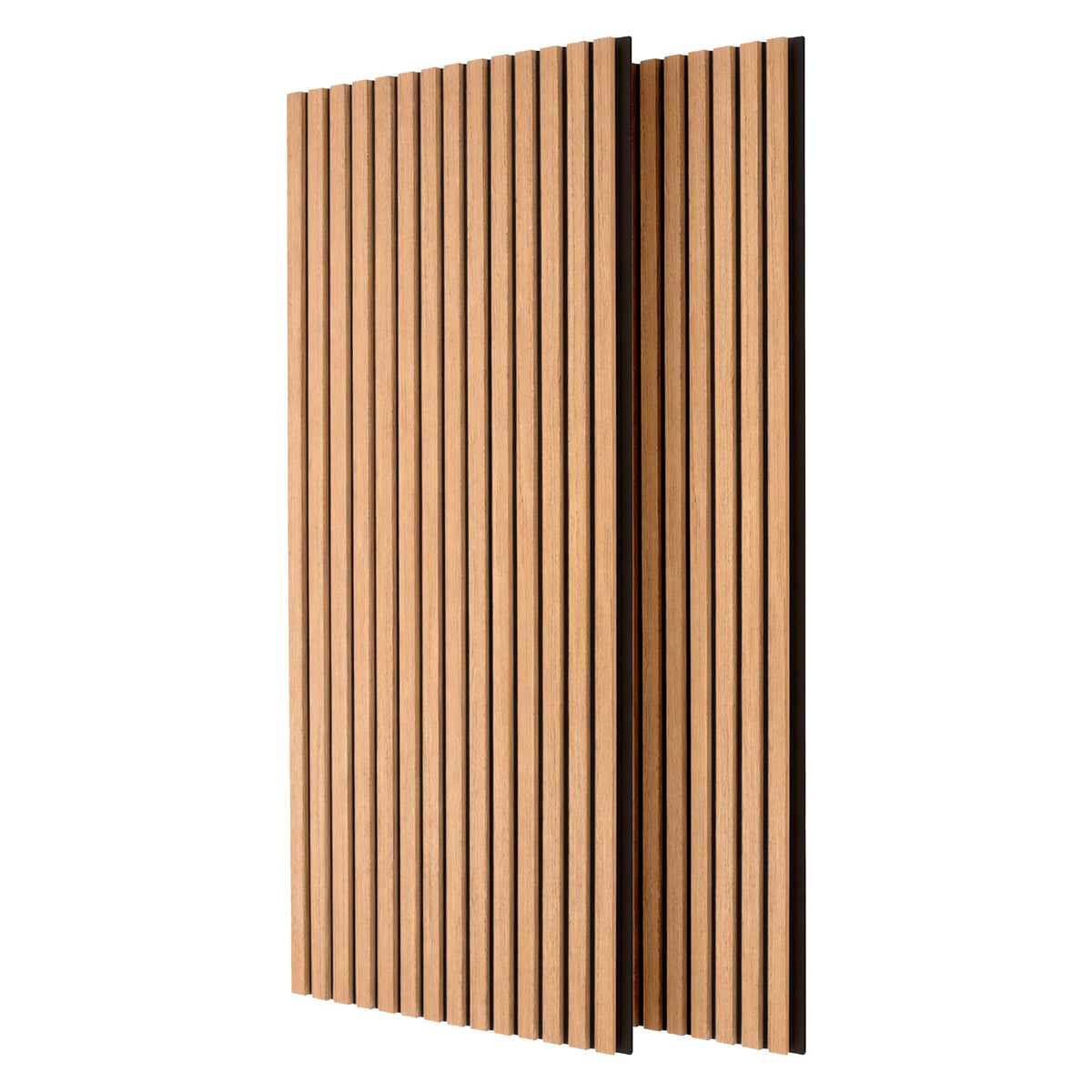 Wooden Acoustic Wall Panels - 120 x 60cm - Light Oak/Black - Pack of 2