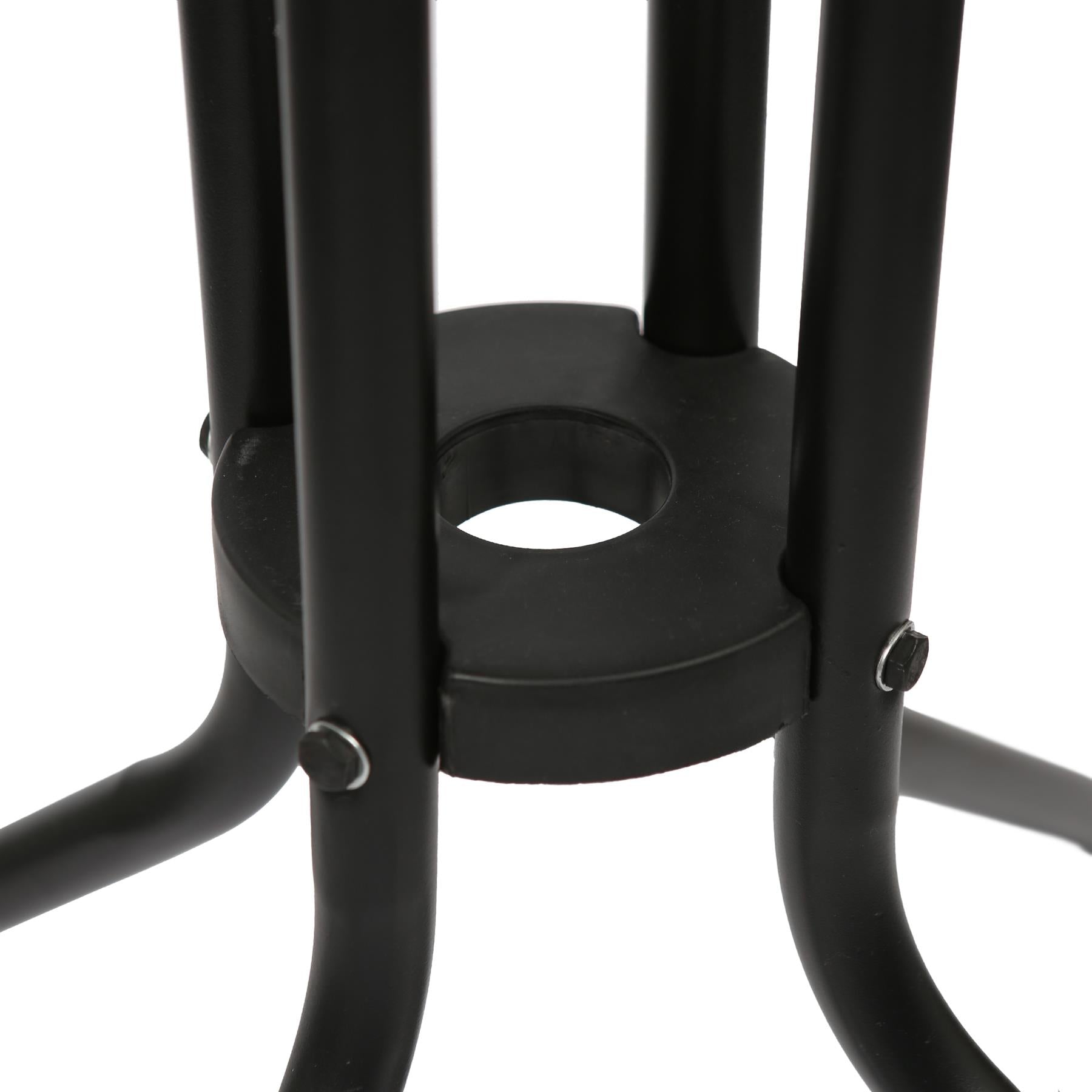 3 piece Round Glass Top Patio Garden Set - Black