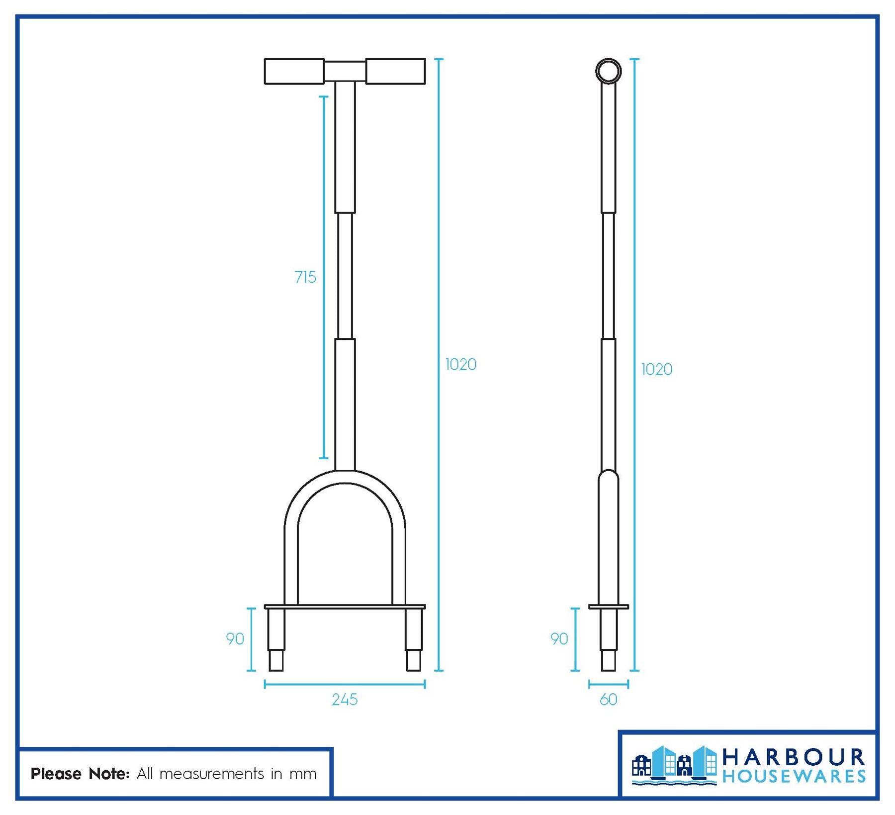 Hollow Tine Lawn Corer - 24.5cm x 1M - Black