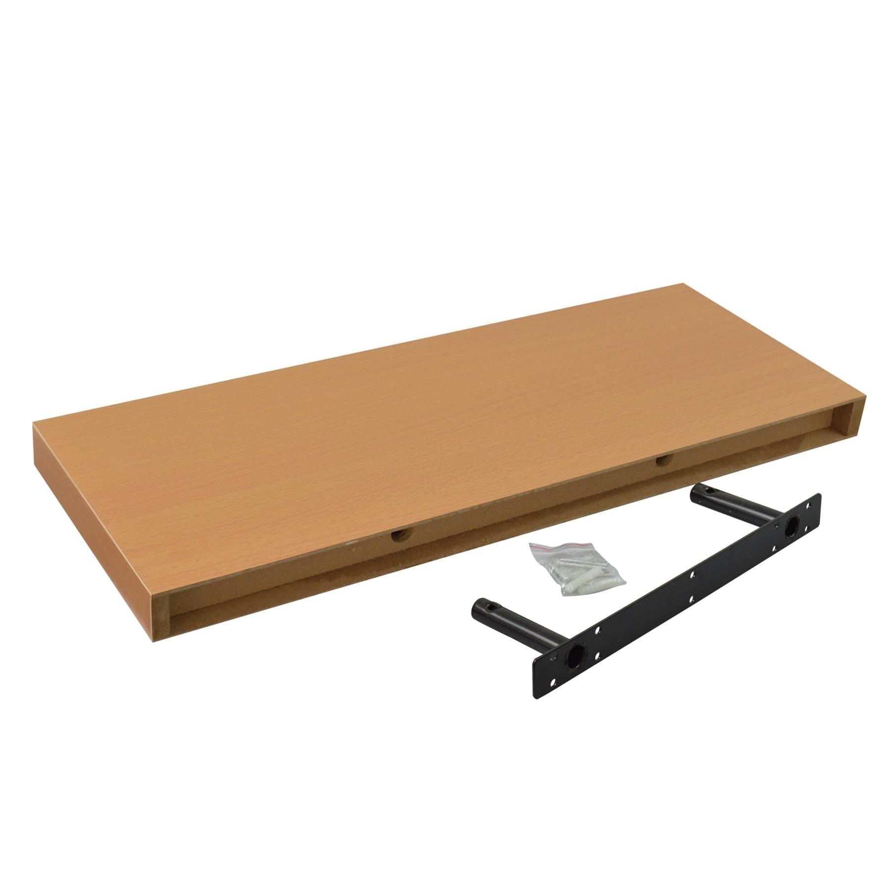 60cm Brown Modern Floating Shelves - Pack of Three