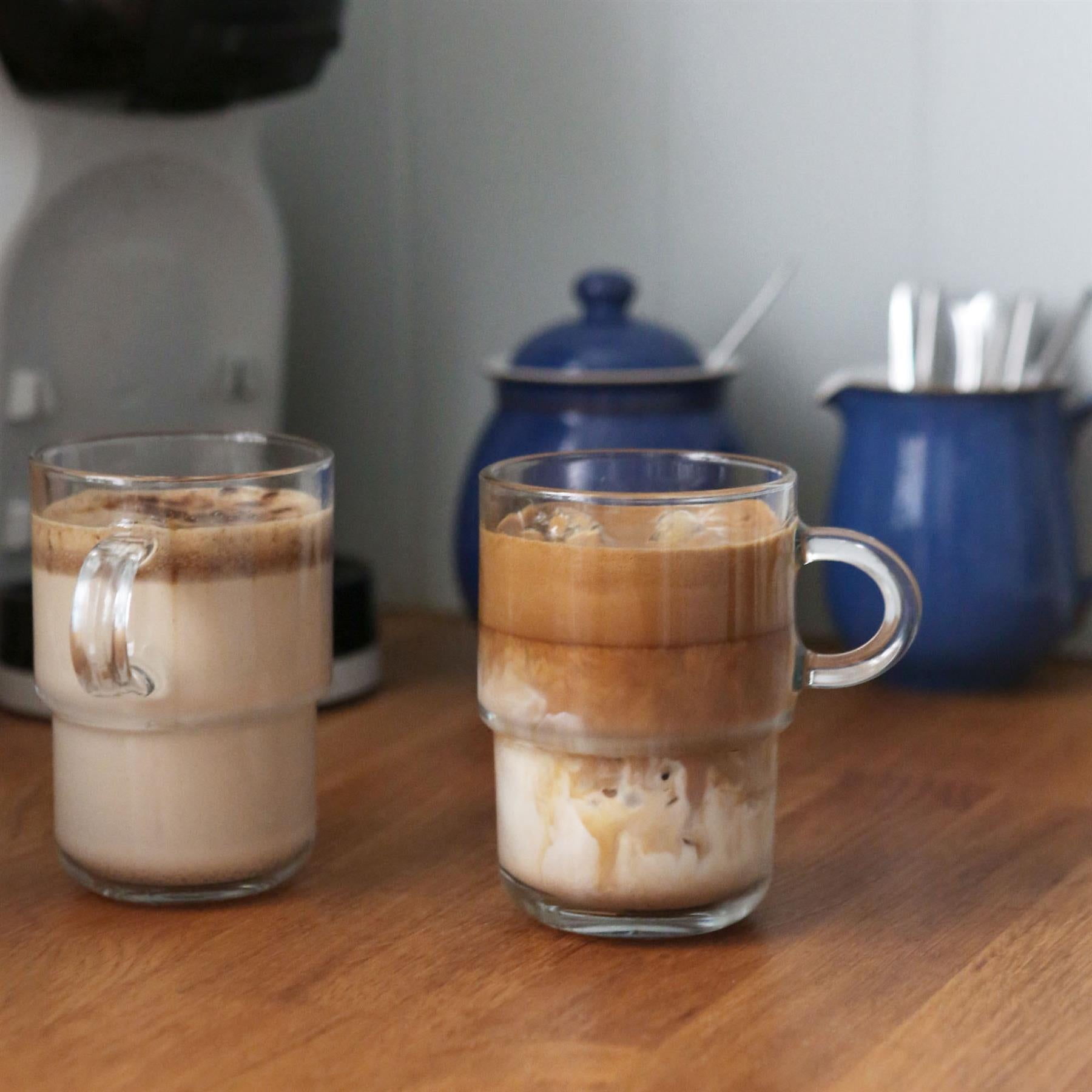 350ml Cozy Stacking Glass Coffee Cups - Pack of Six