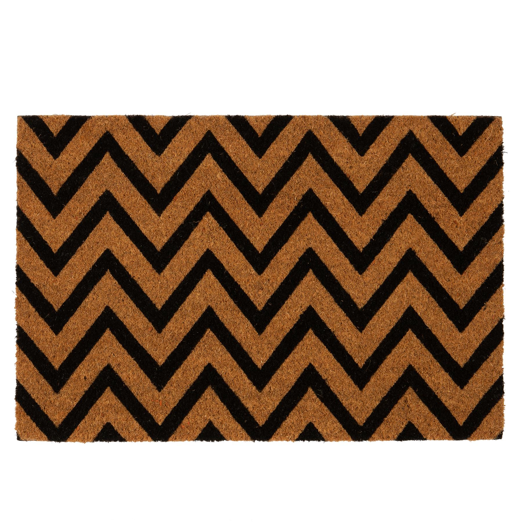 60cm x 40cm Zig Zag Coir Door Mat - By Nicola Spring