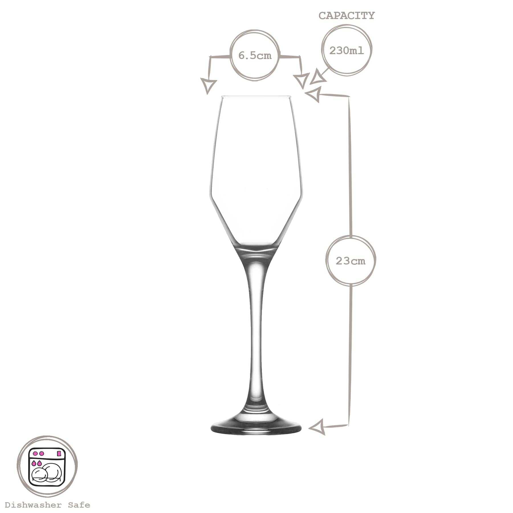 230ml Ella Champagne Flutes - Pack of Six